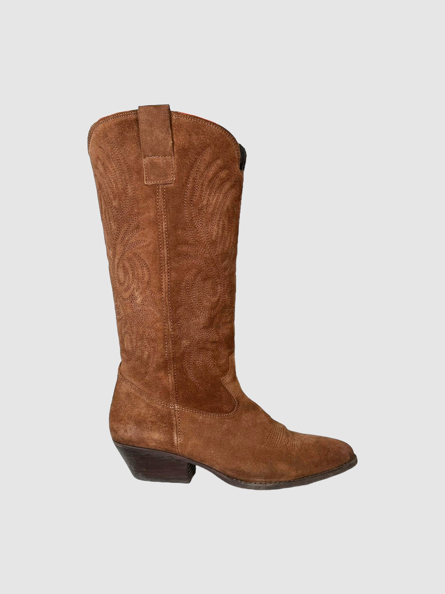 Made In Portugal Suede Western Boots - Size 9