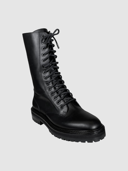 Leather Combat Boots - Size 39