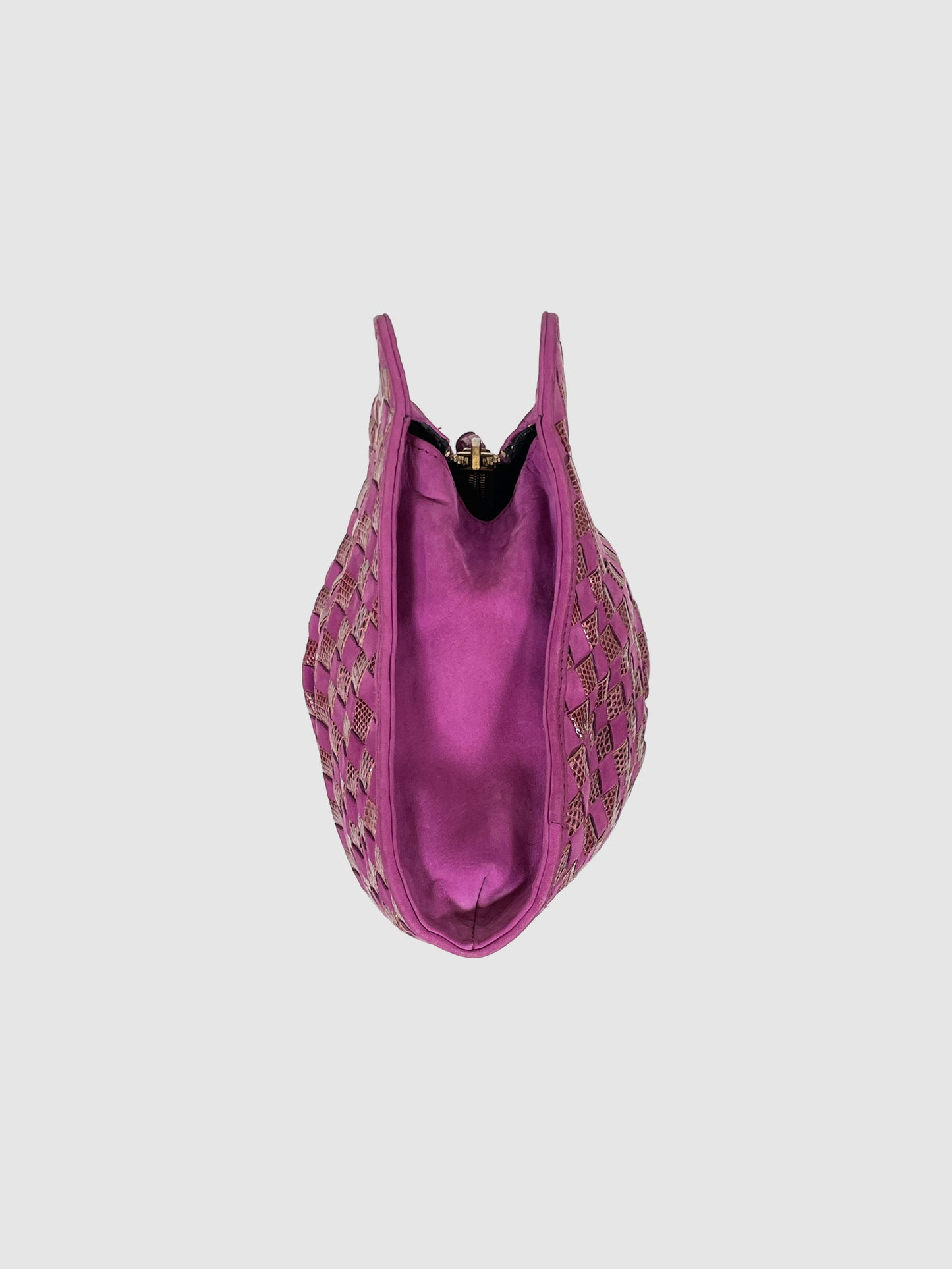 Intrecciato Woven Leather Clutch