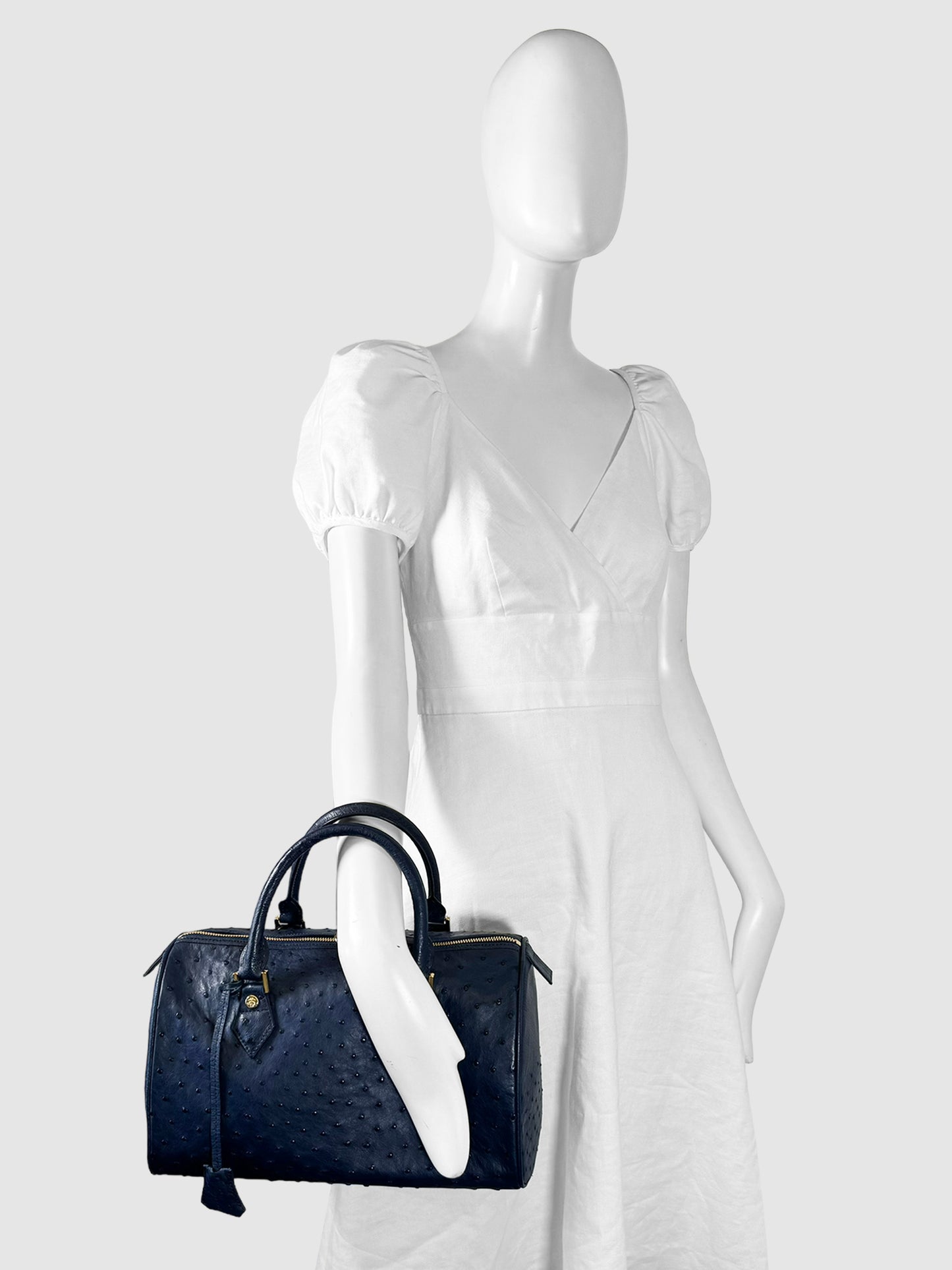 Ostrich Barrel Bag