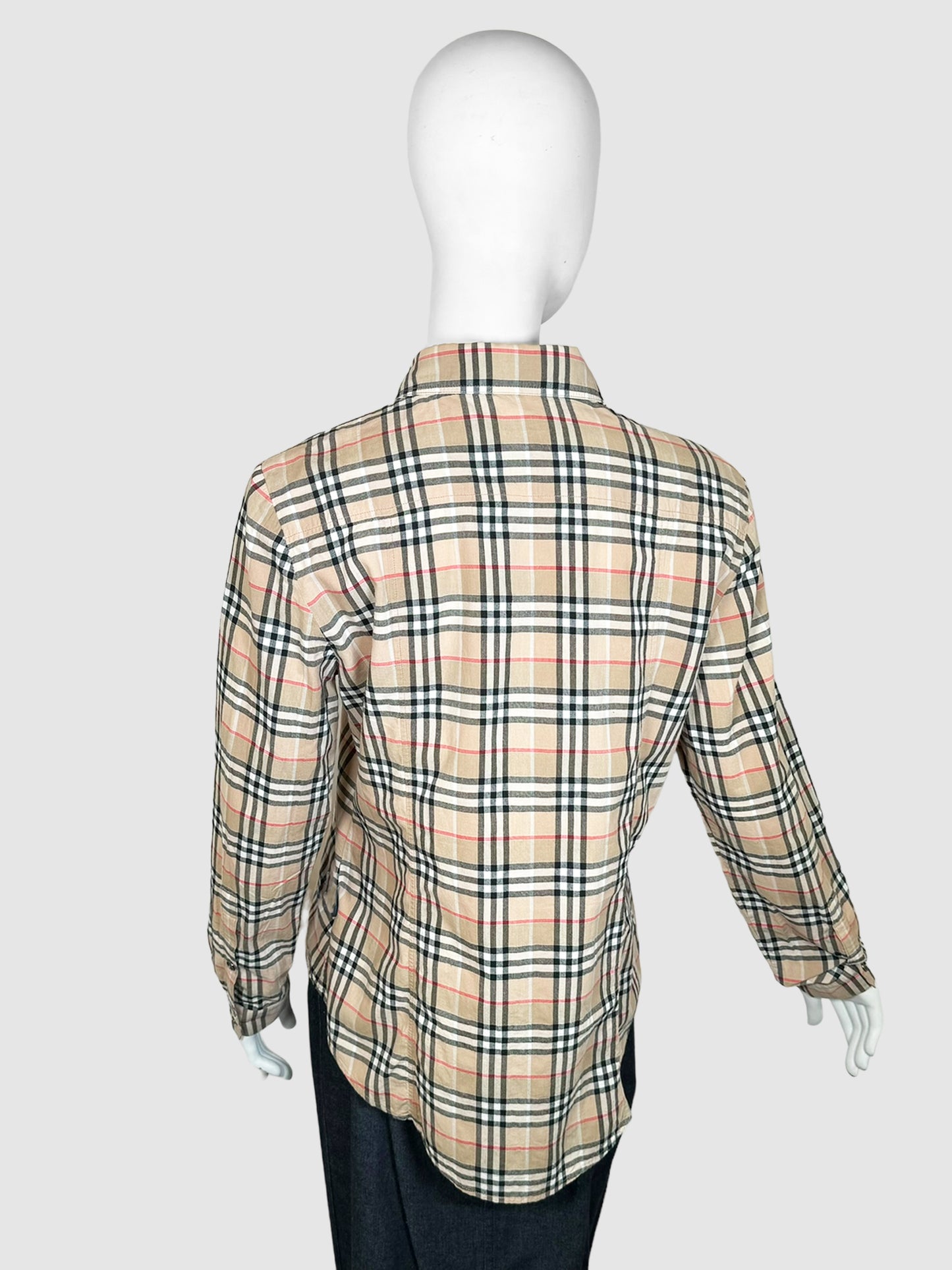 House Check Button-Up Top - Size L