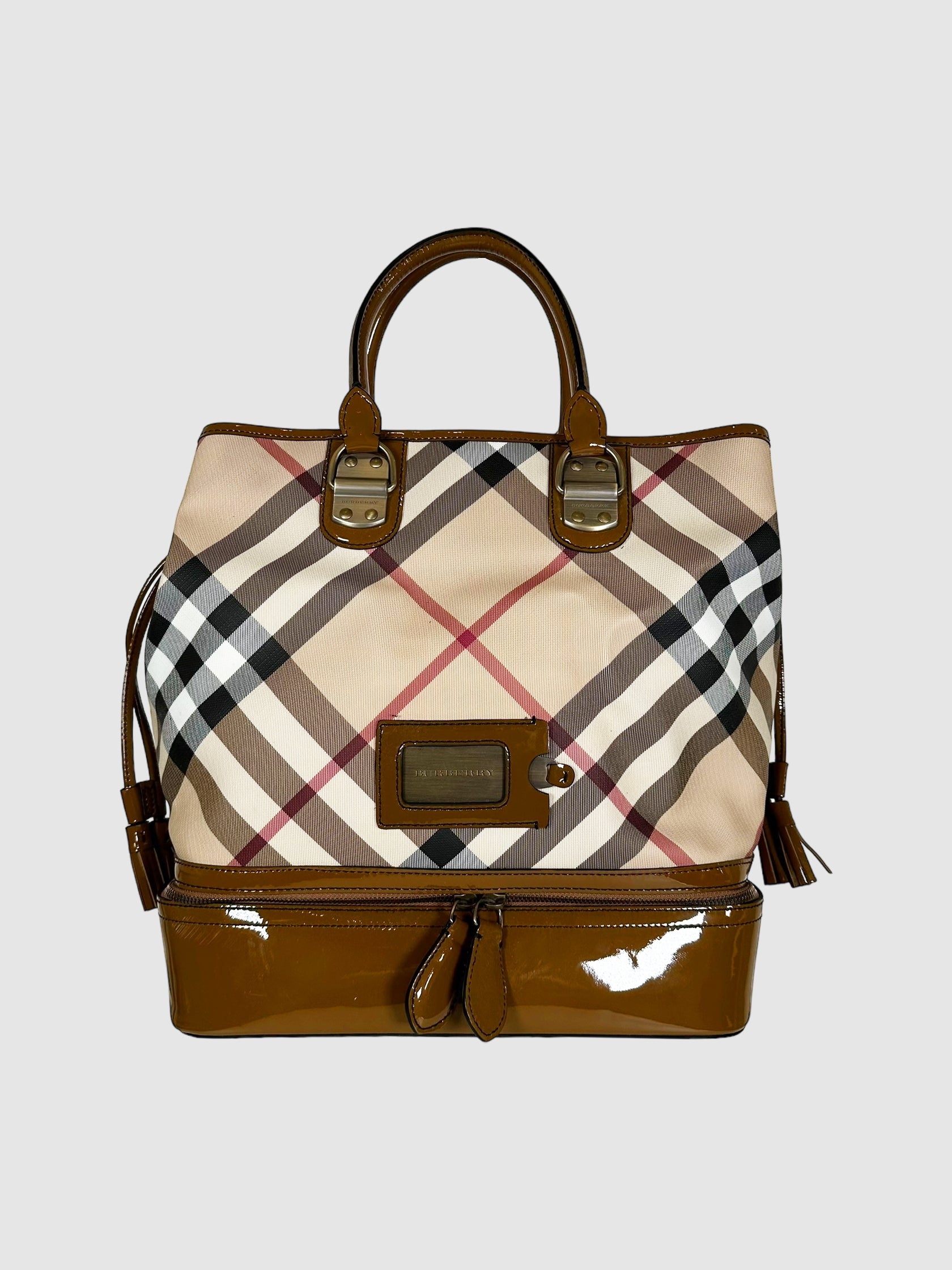 Burberry Nova Check Top Handle Bag