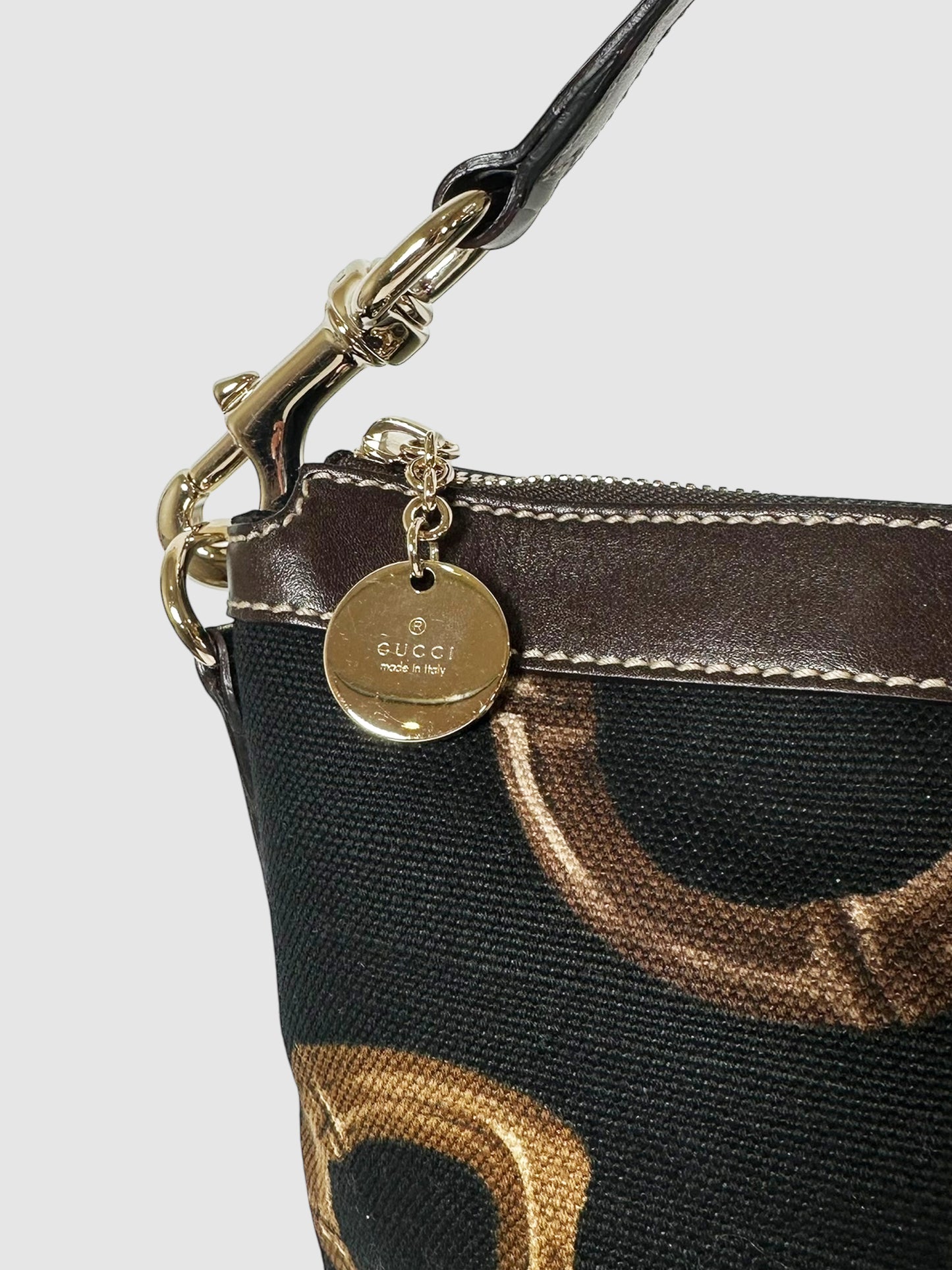 Horsebit Print Bag