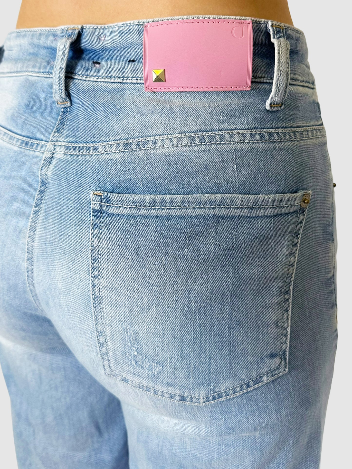 Wide-Leg Cropped Jeans - Size 29