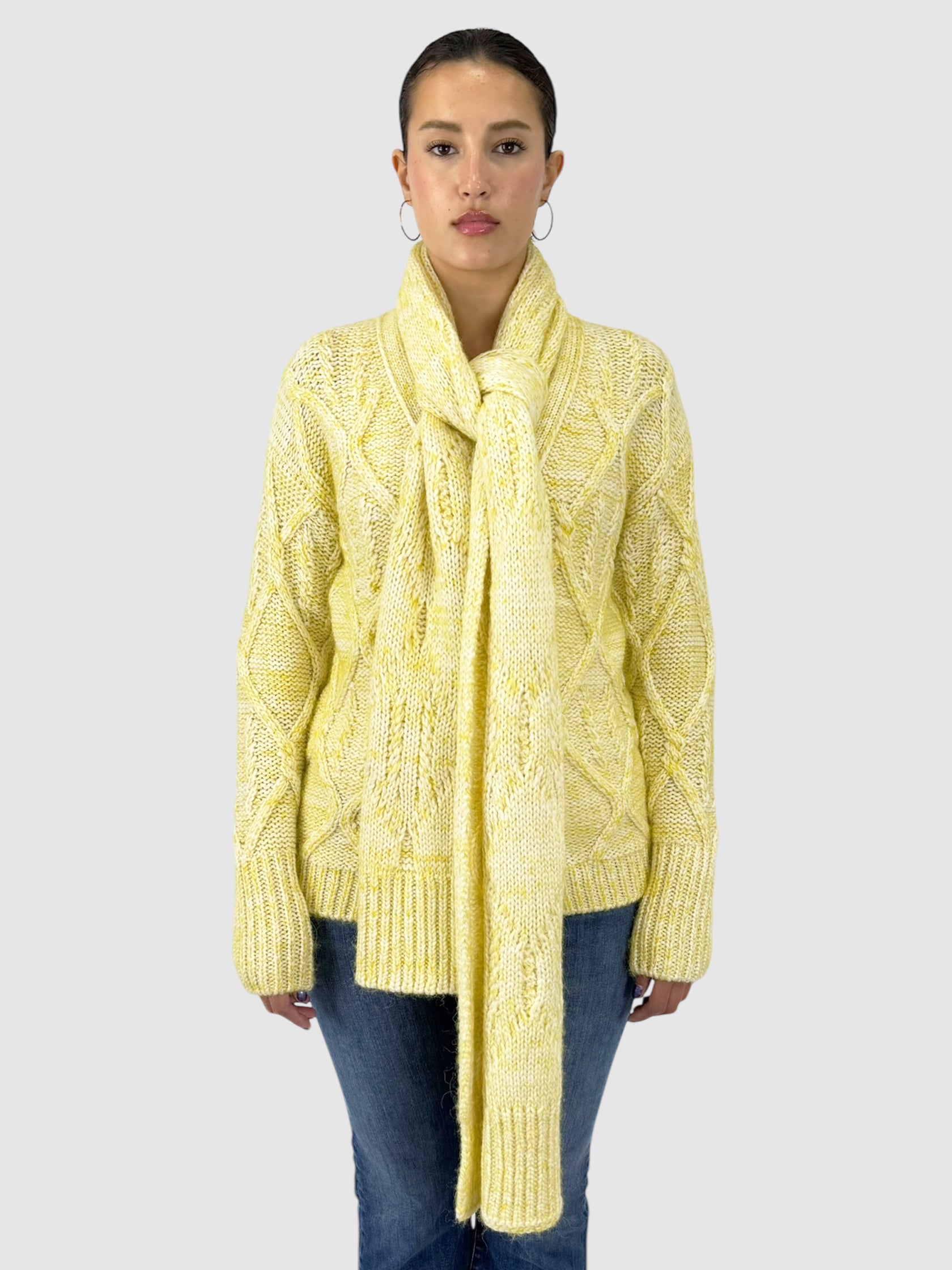 Knit Scarf Sweater Set