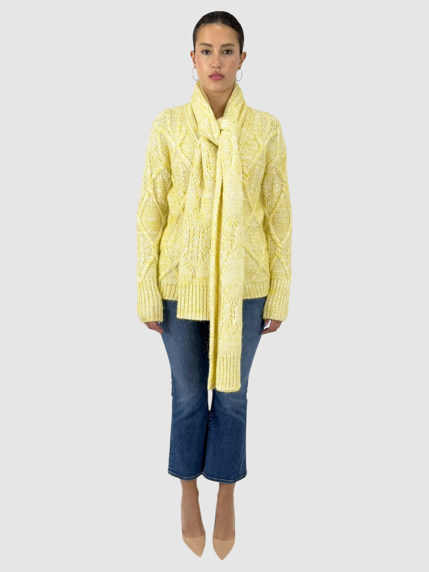 Knit Scarf Sweater Set