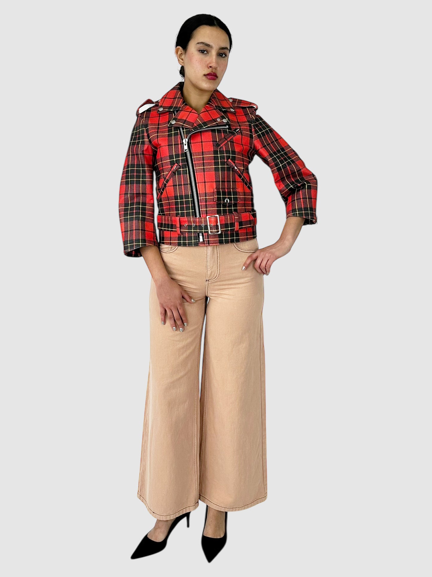 Plaid Moto Jacket