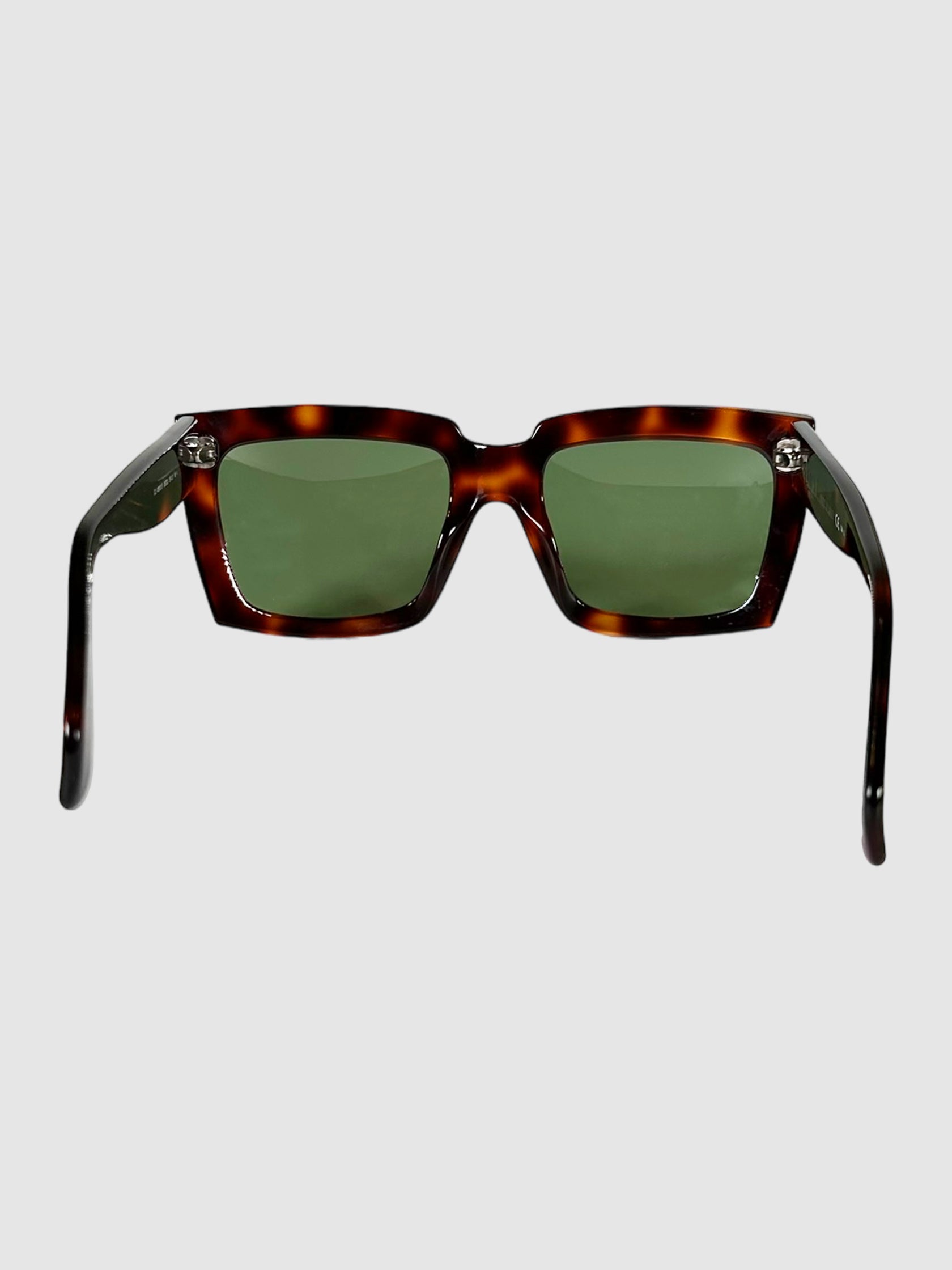 Celine Black and Brown Square Tortoiseshell Tinted Sunglasses Consignment Secondhand Designer Luxury Resale Toronto Trendy