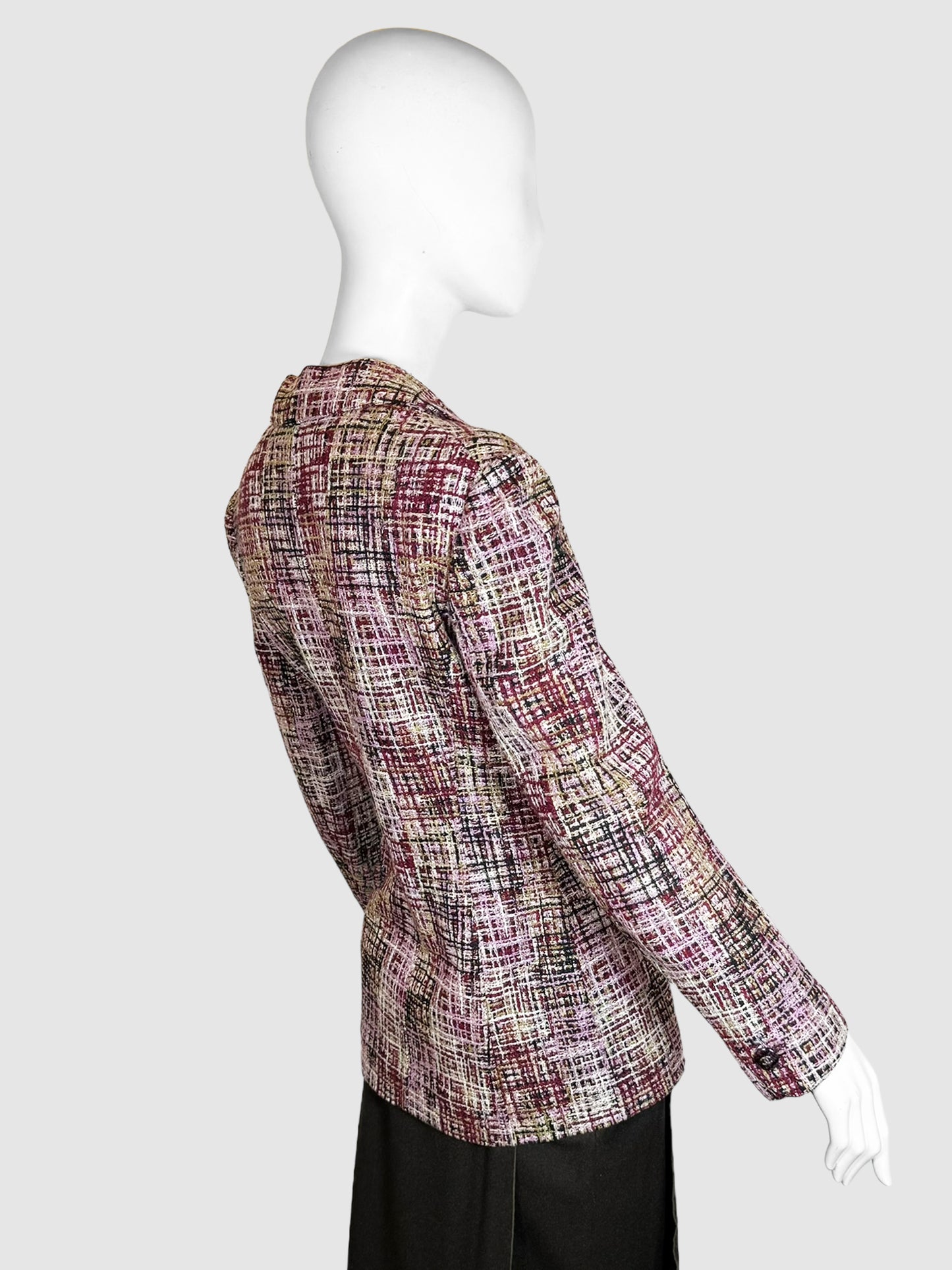 Tweed Single-Breasted Blazer - Size S