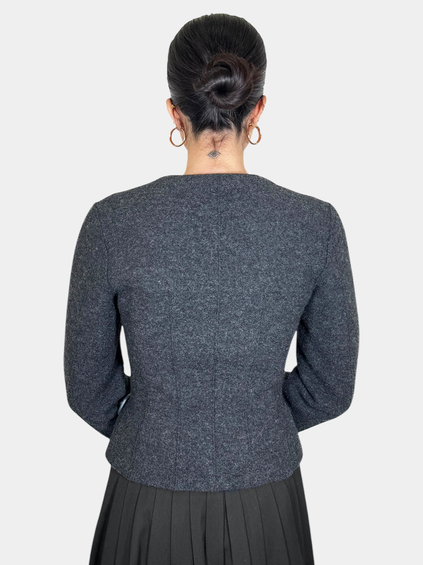 Wool Zip-Up Jacket - Size 36