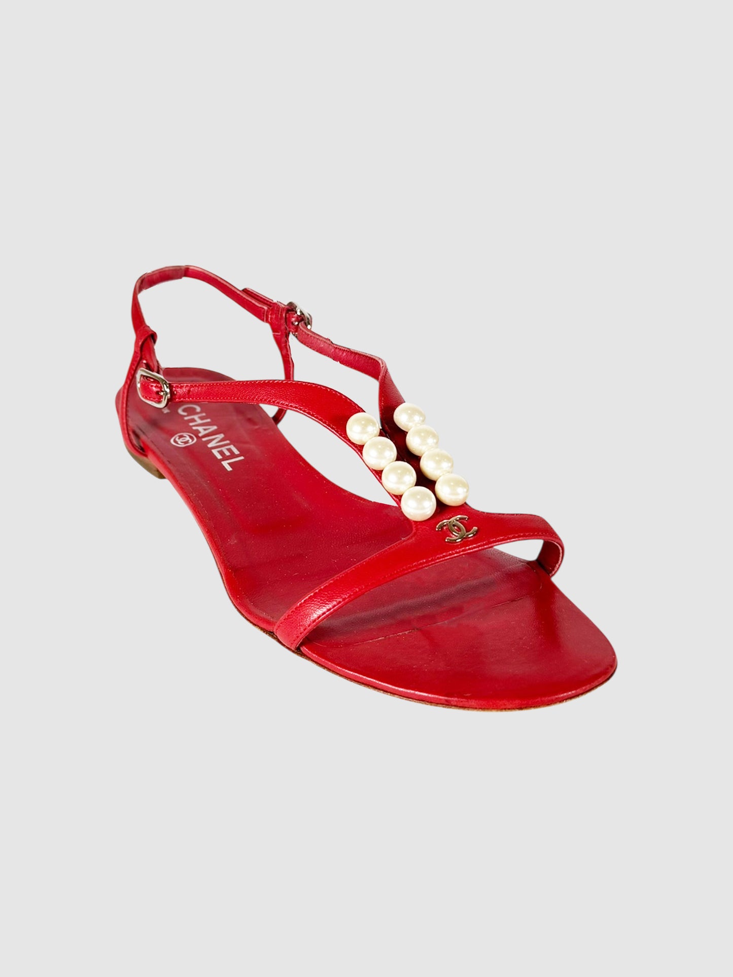 Pearl T-Strap Sandals