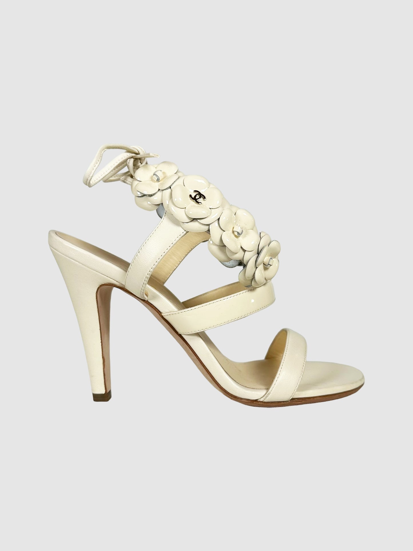 Camellia Flower Strap Pumps - Size 35