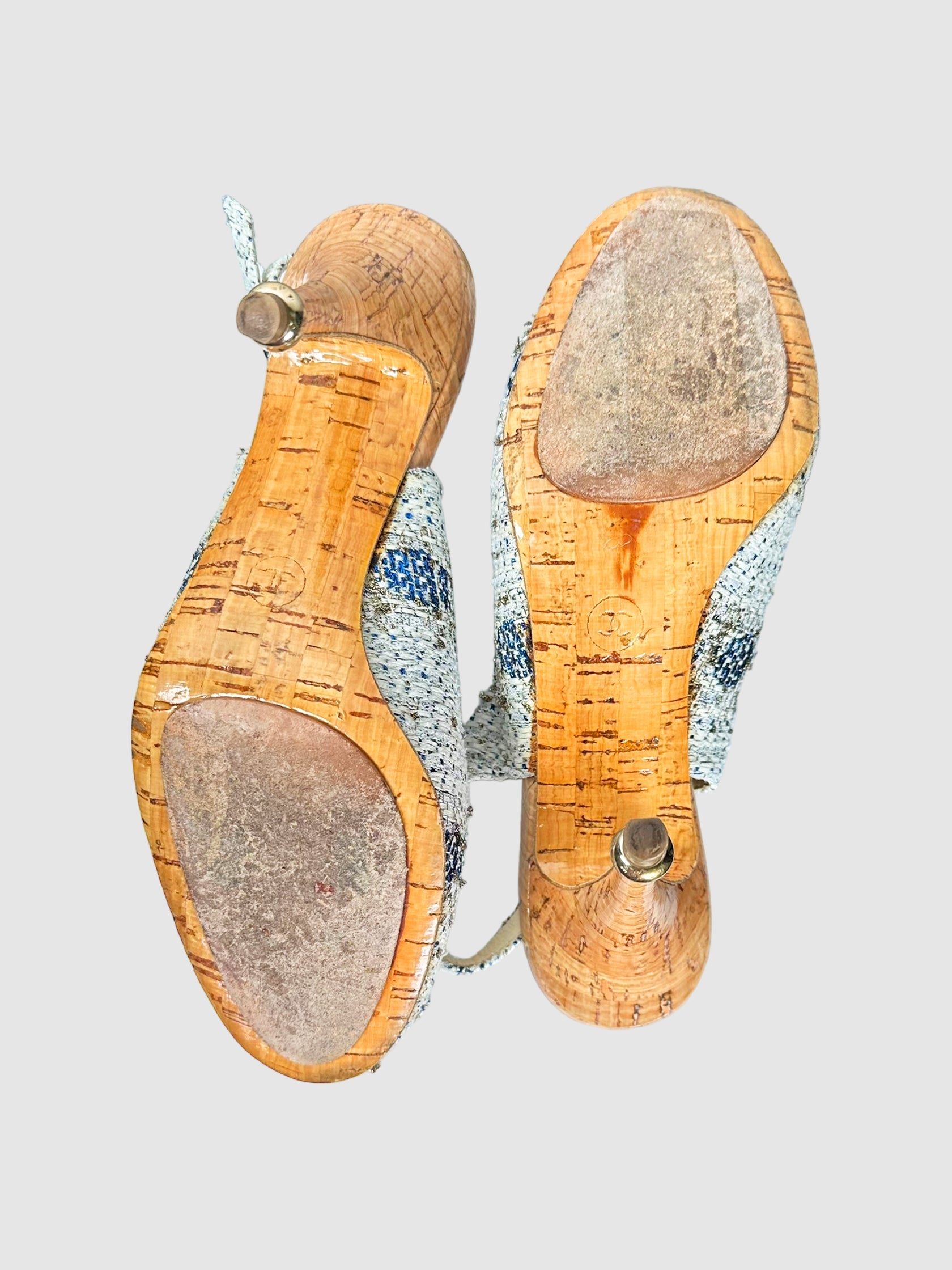 Tweed Slingback Pumps