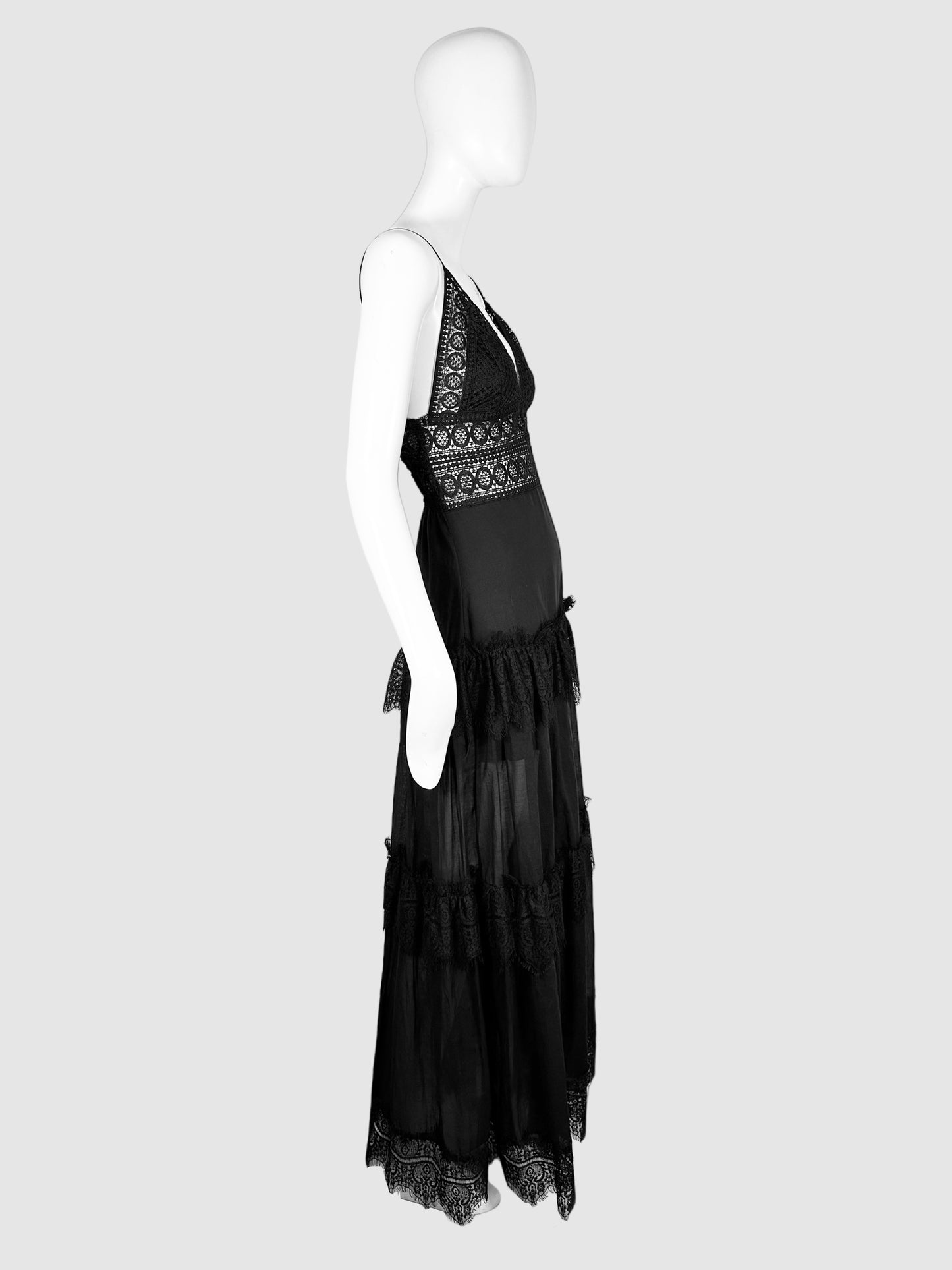 Tiered Lace Maxi Dress - Size M