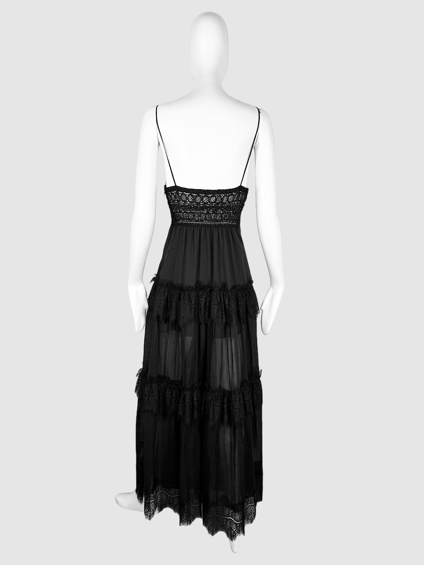 Tiered Lace Maxi Dress - Size M