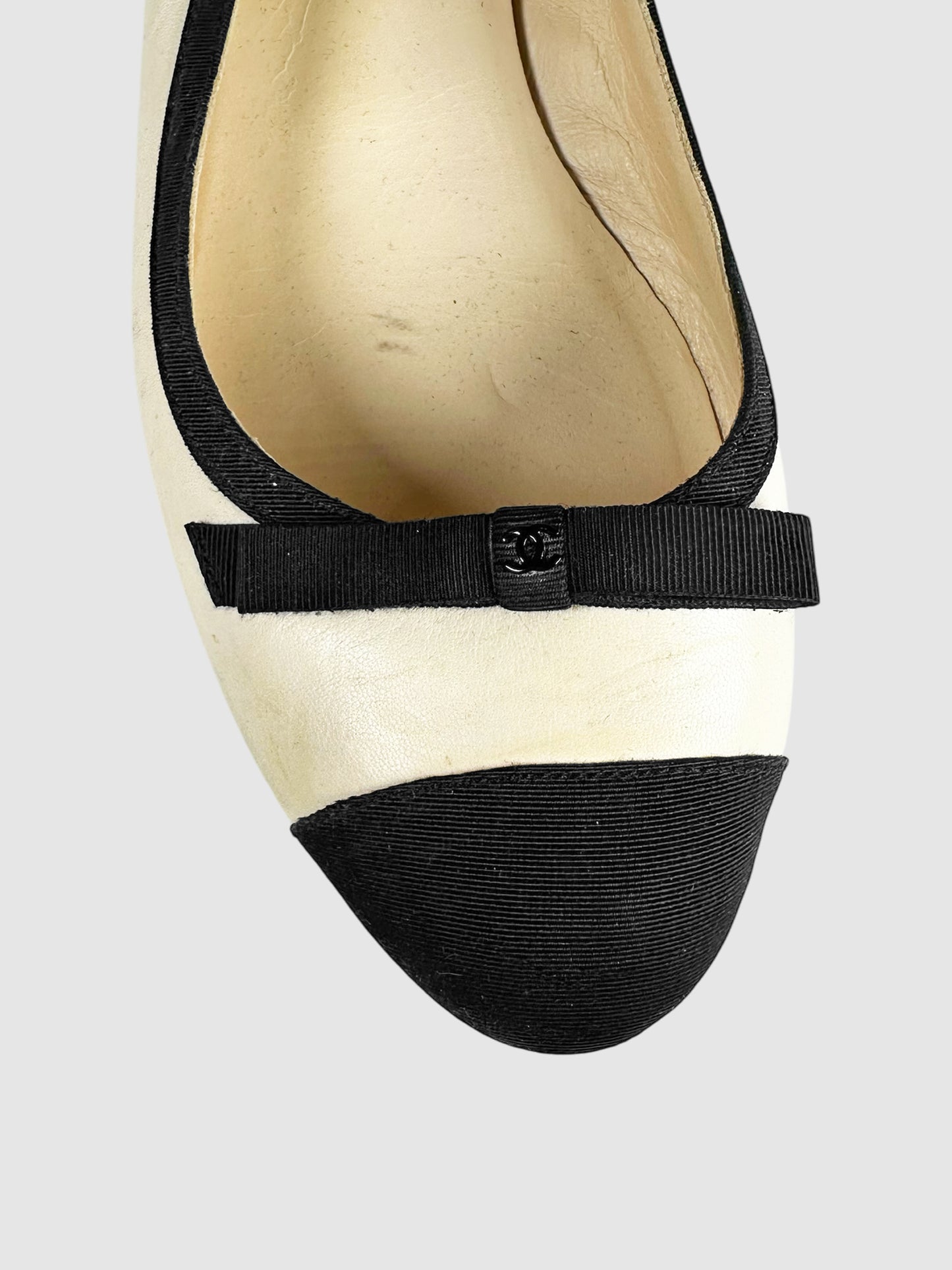Cap Toe Bow Flats - Size 38