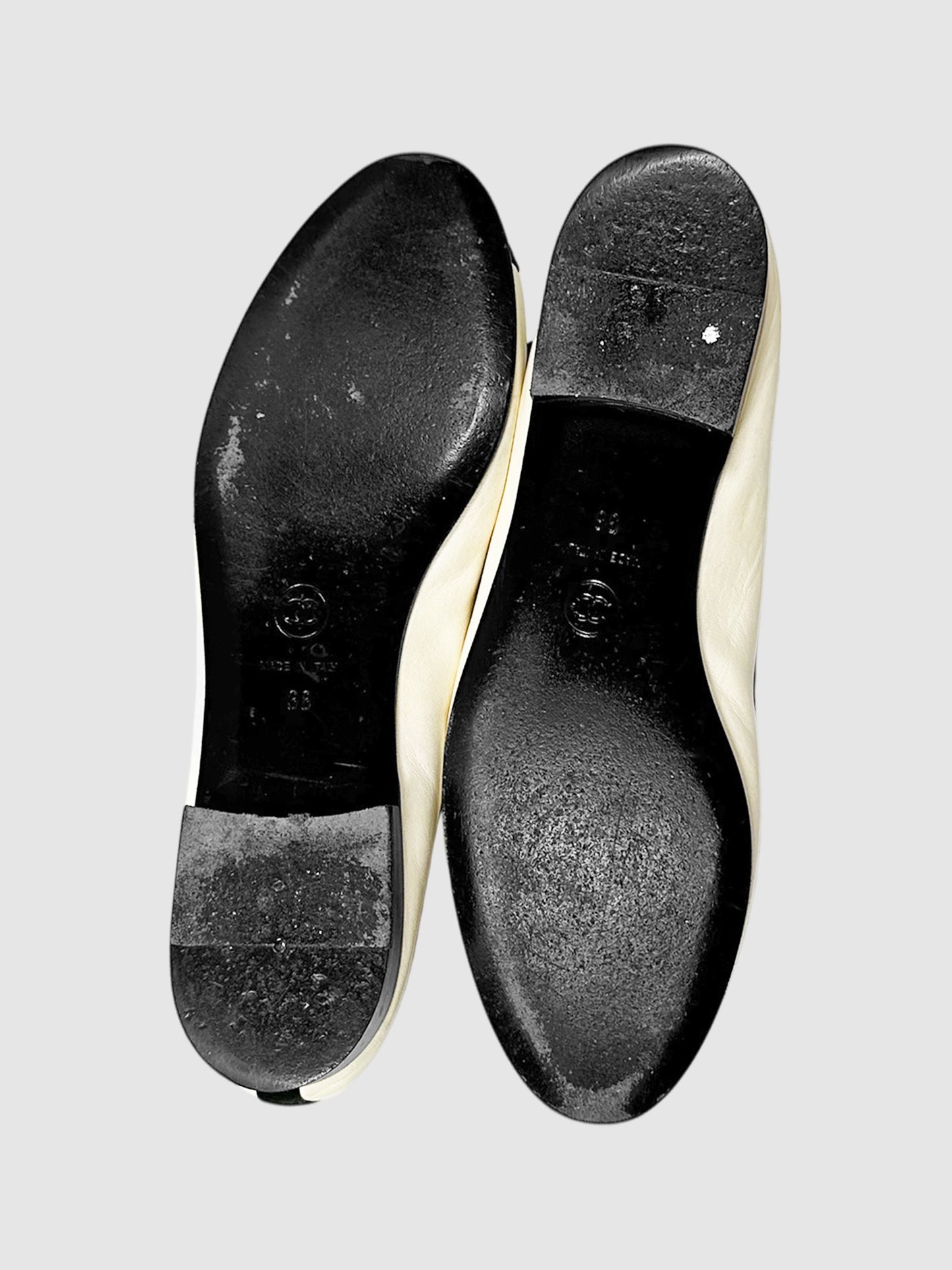 Cap Toe Bow Flats - Size 38