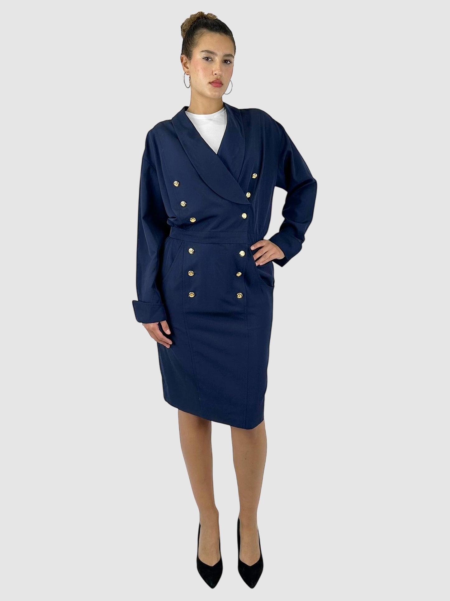 Logo Button Dress