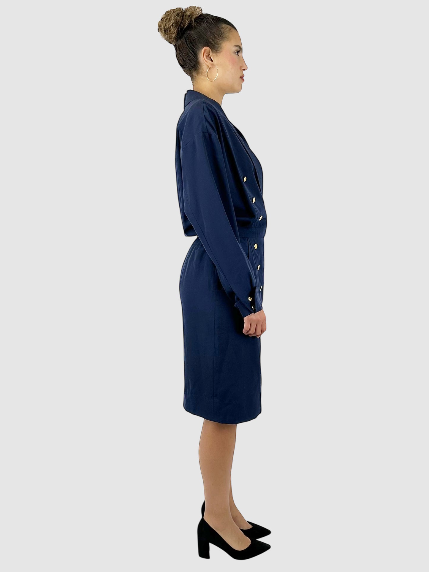Logo Button Dress