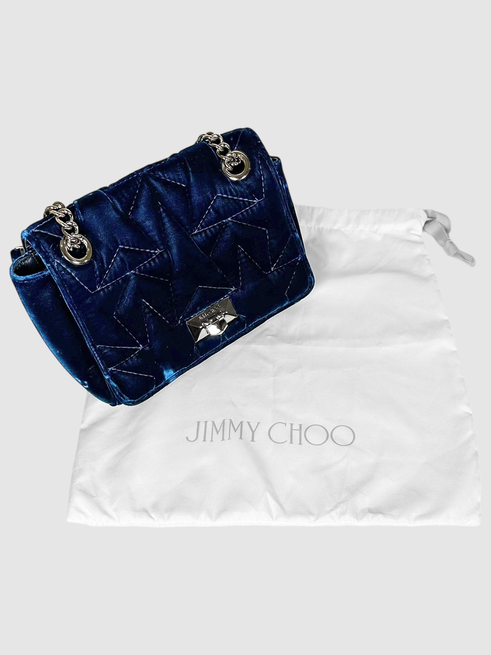 Velvet Quilted Star Shoulder Bag