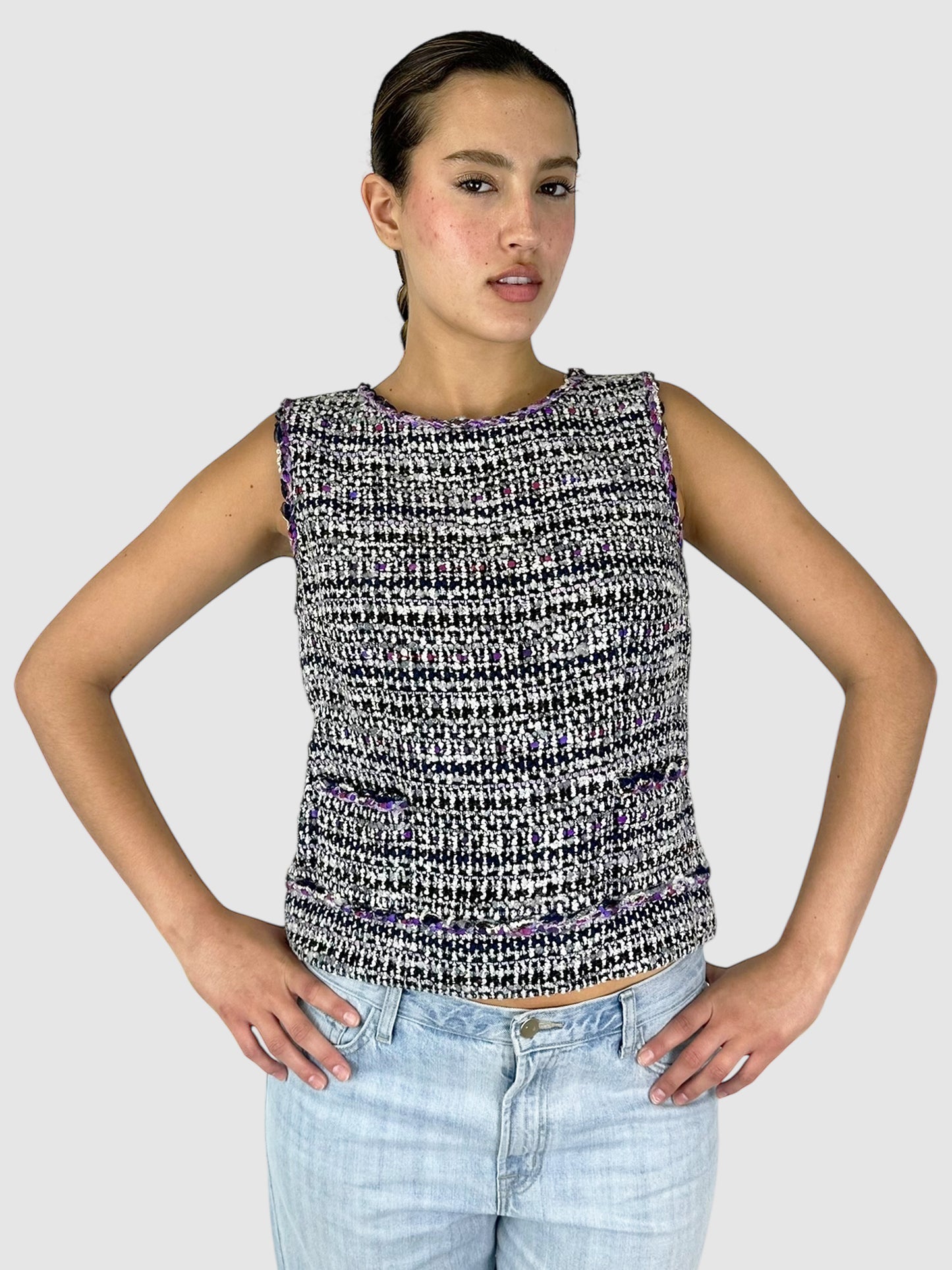 Wool/Silk Tweed Top
