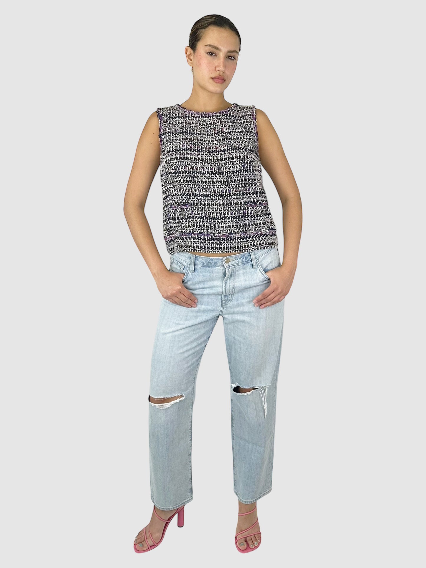 Wool/Silk Tweed Top