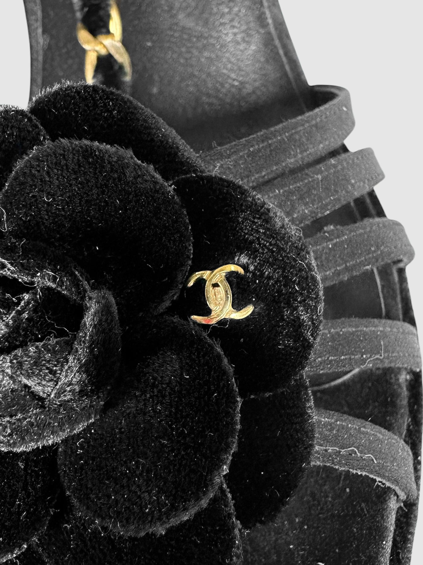 Velvet Camellia Pumps