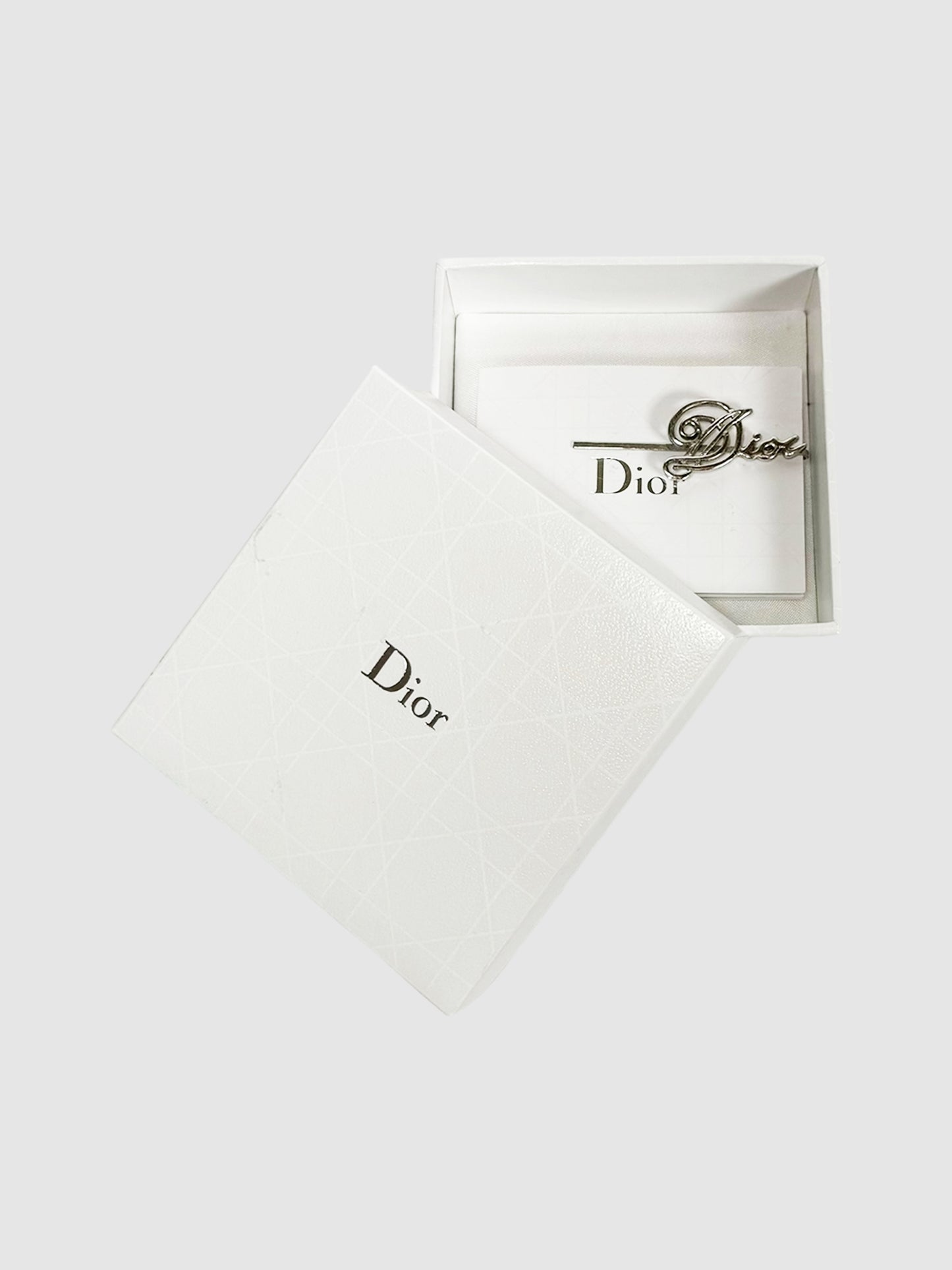 Dior Silver-Tone Hair Clip Consignment Secondhand Designer Luxury Resale Toronto Trendy