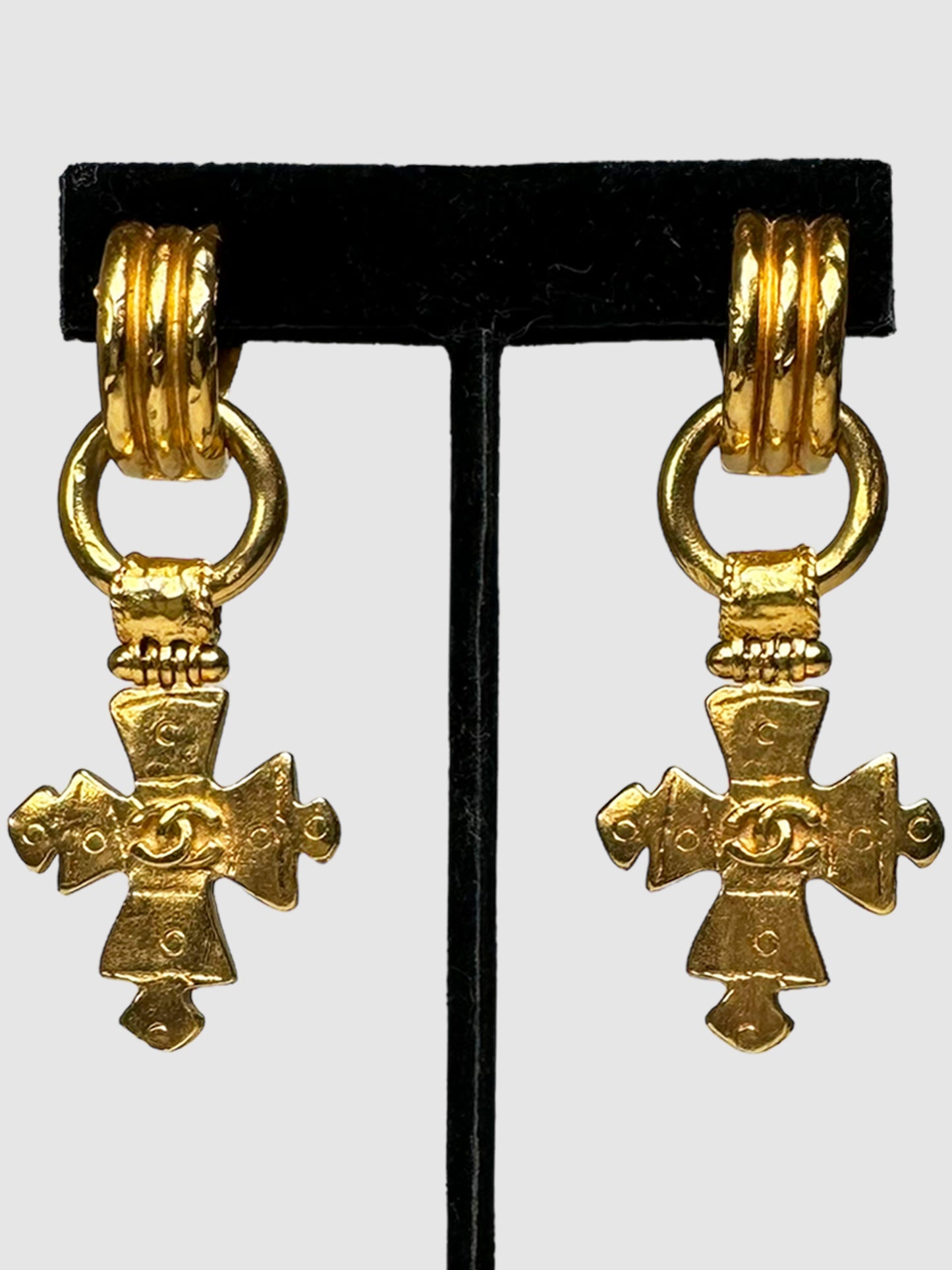 1994 Maltese Cross Clip-On Earrings