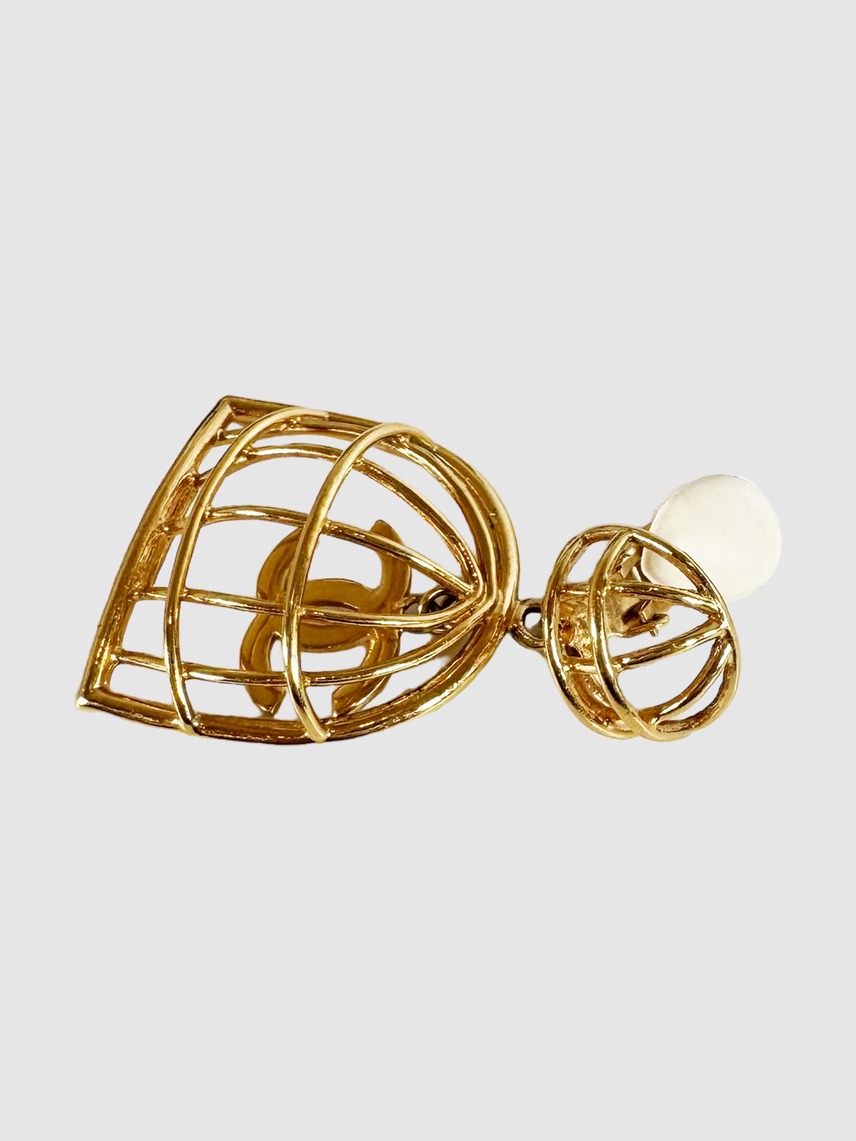 1993 Bird Cage Clip-On Earrings