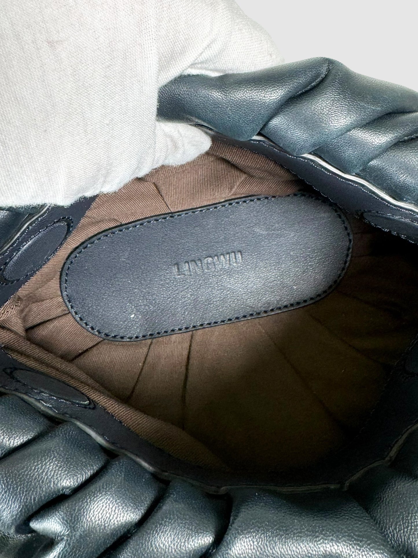 Medium Gathered Leather Clutch