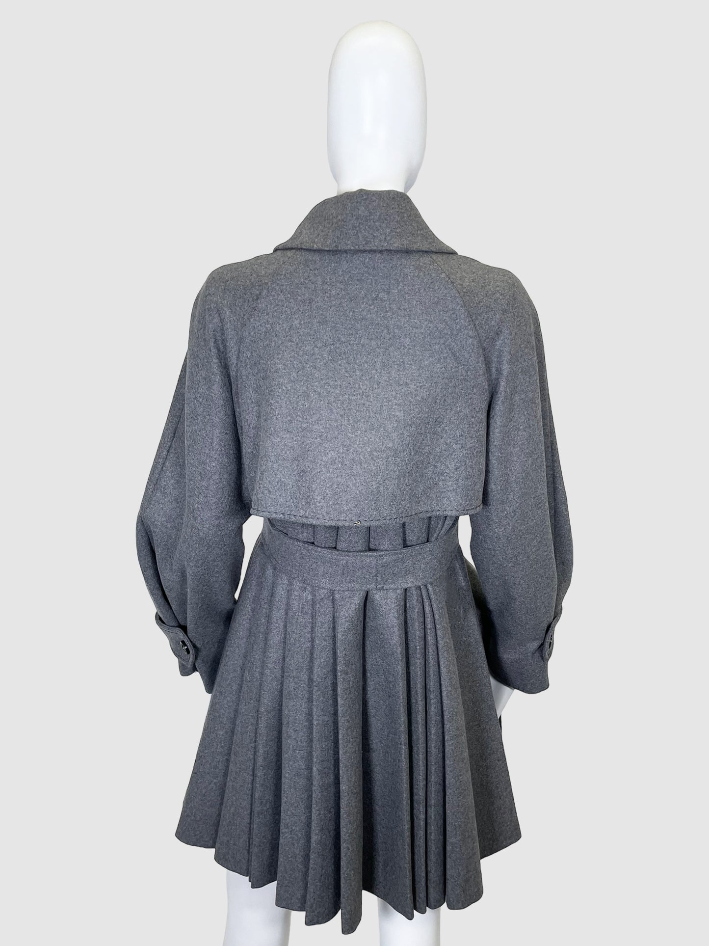 Wool Double-Breasted Mid Coat - Size 4