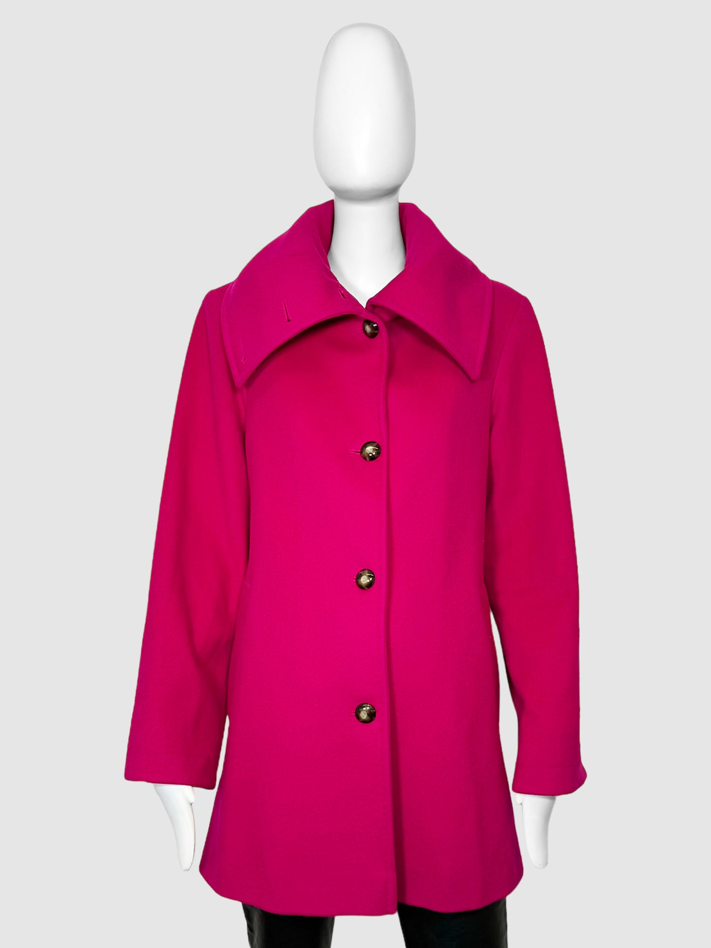 Wool Button-Up Coat - Size 6
