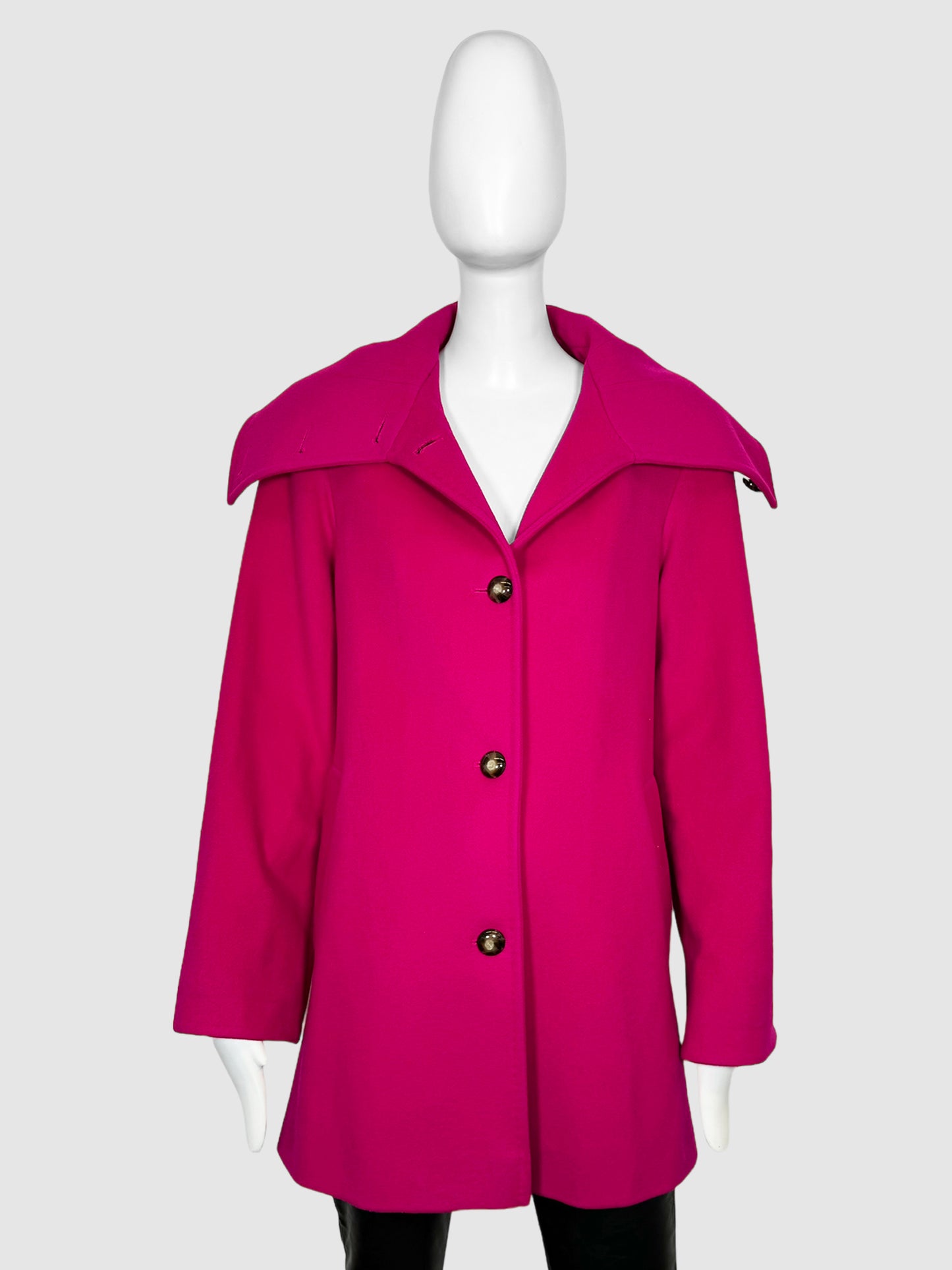 Wool Button-Up Coat - Size 6