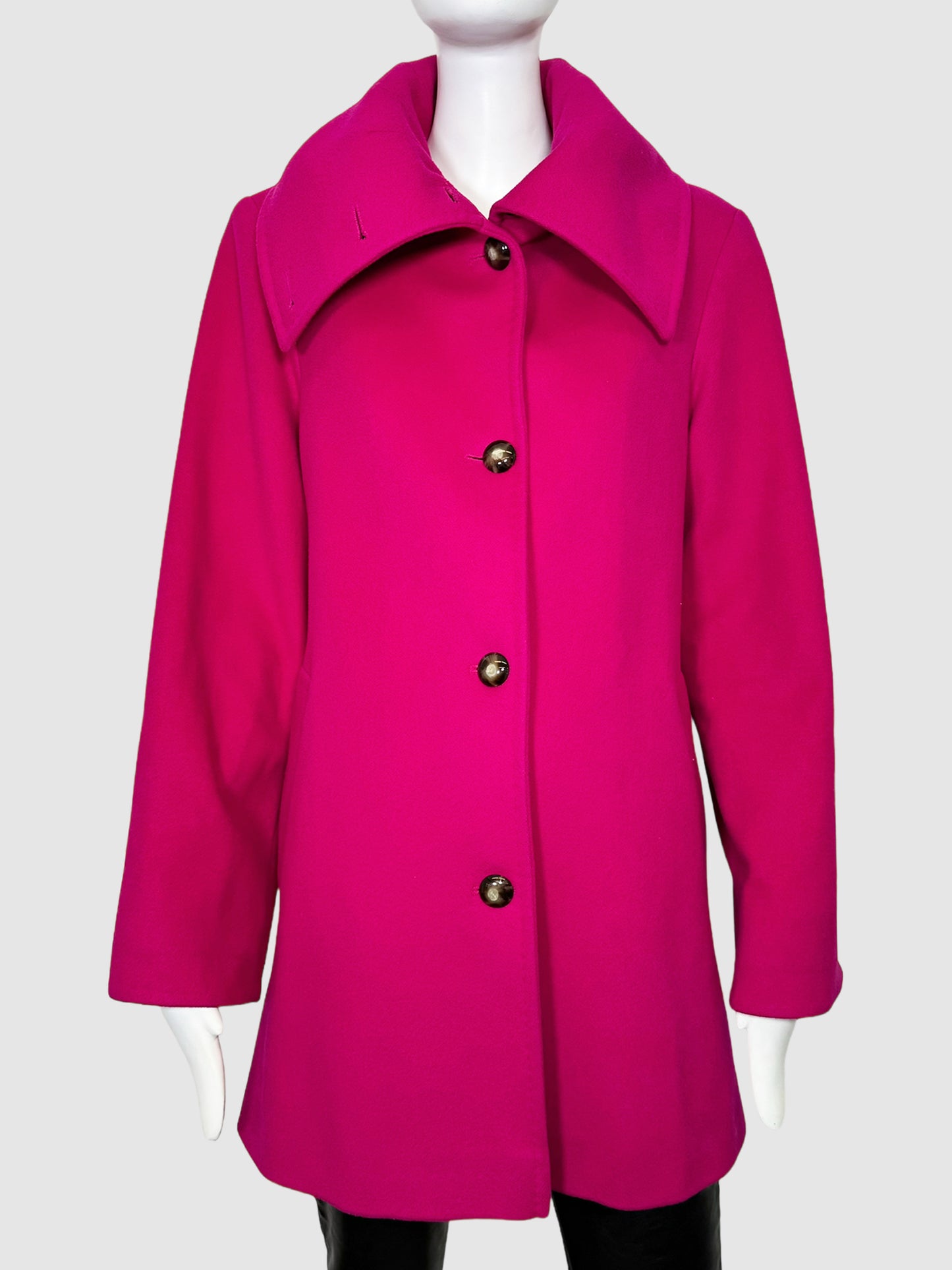 Wool Button-Up Coat - Size 6