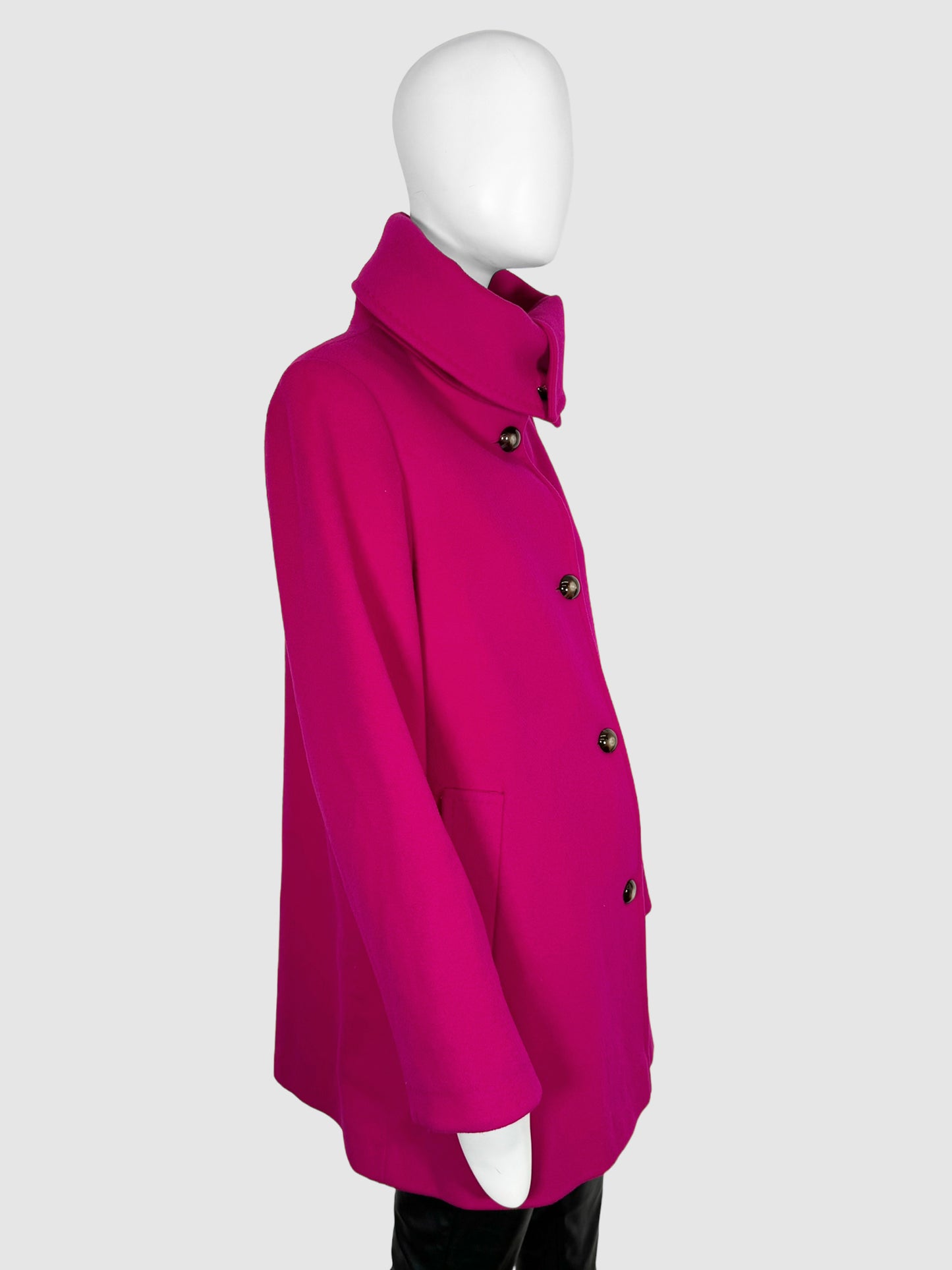 Wool Button-Up Coat - Size 6