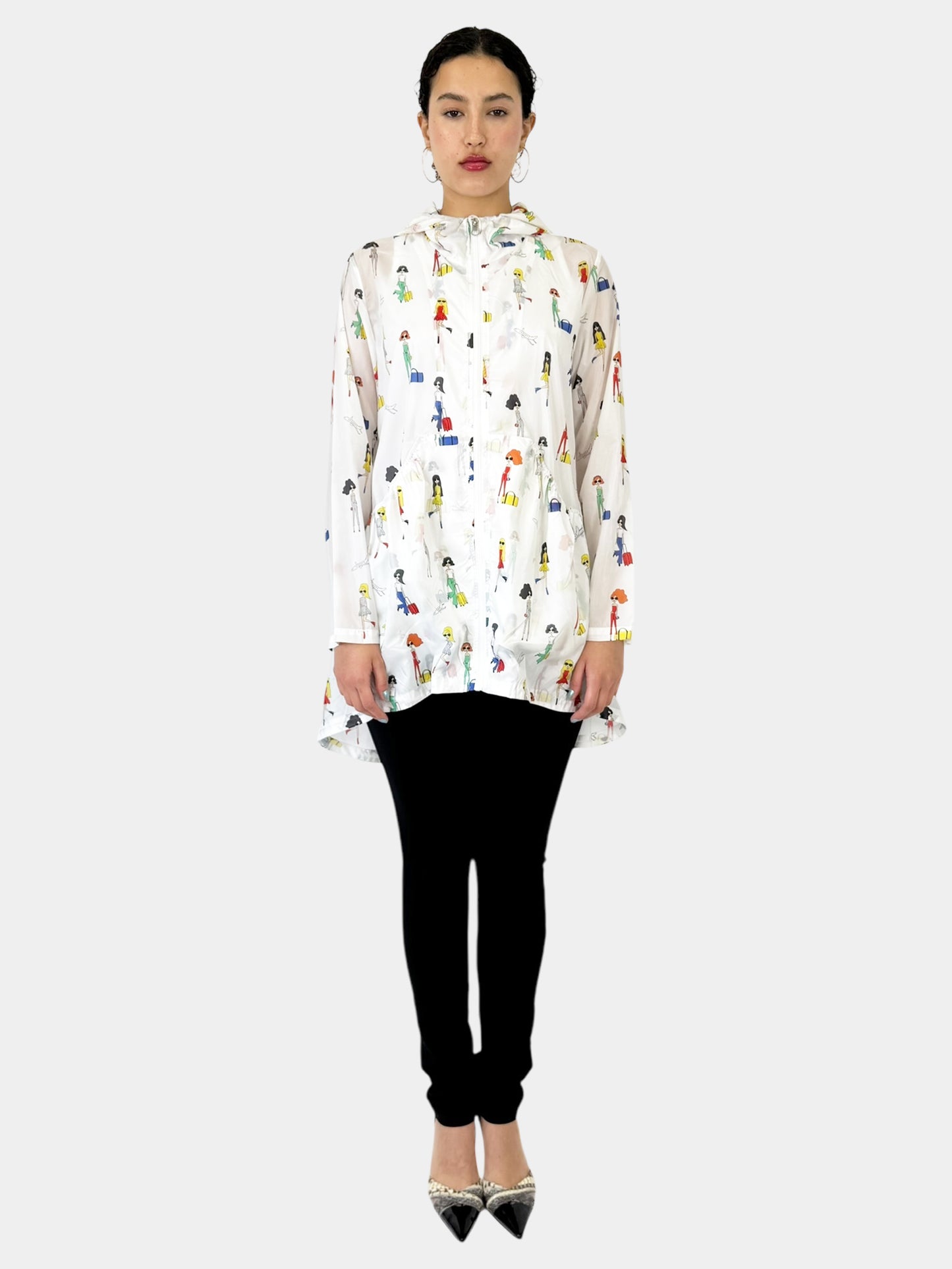 Ladies Print Zip-Up Jacket - Size S