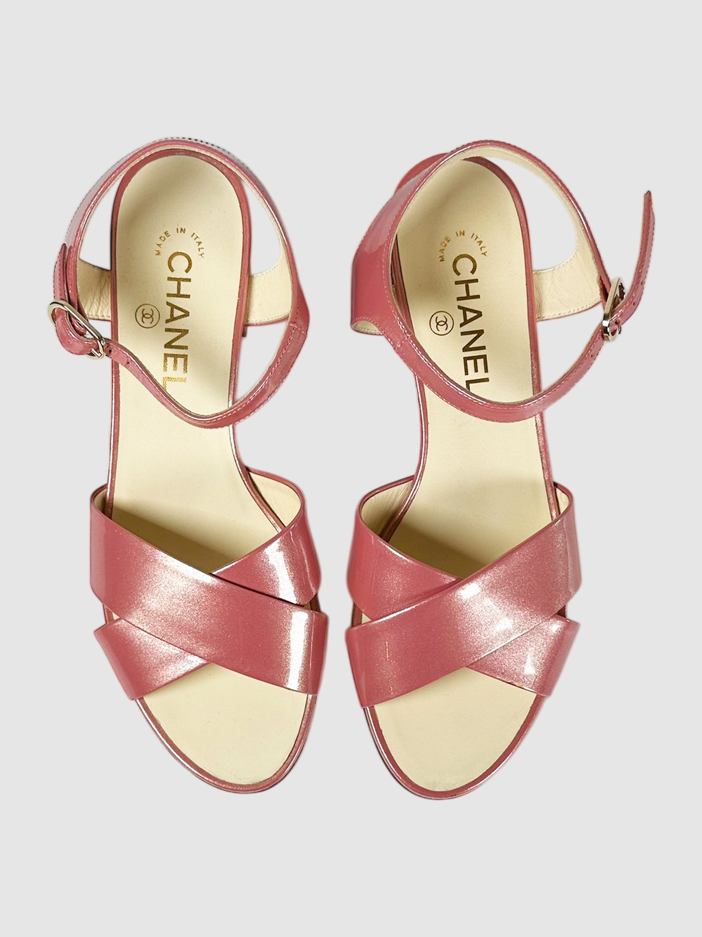 Floral Block Heel Sandals