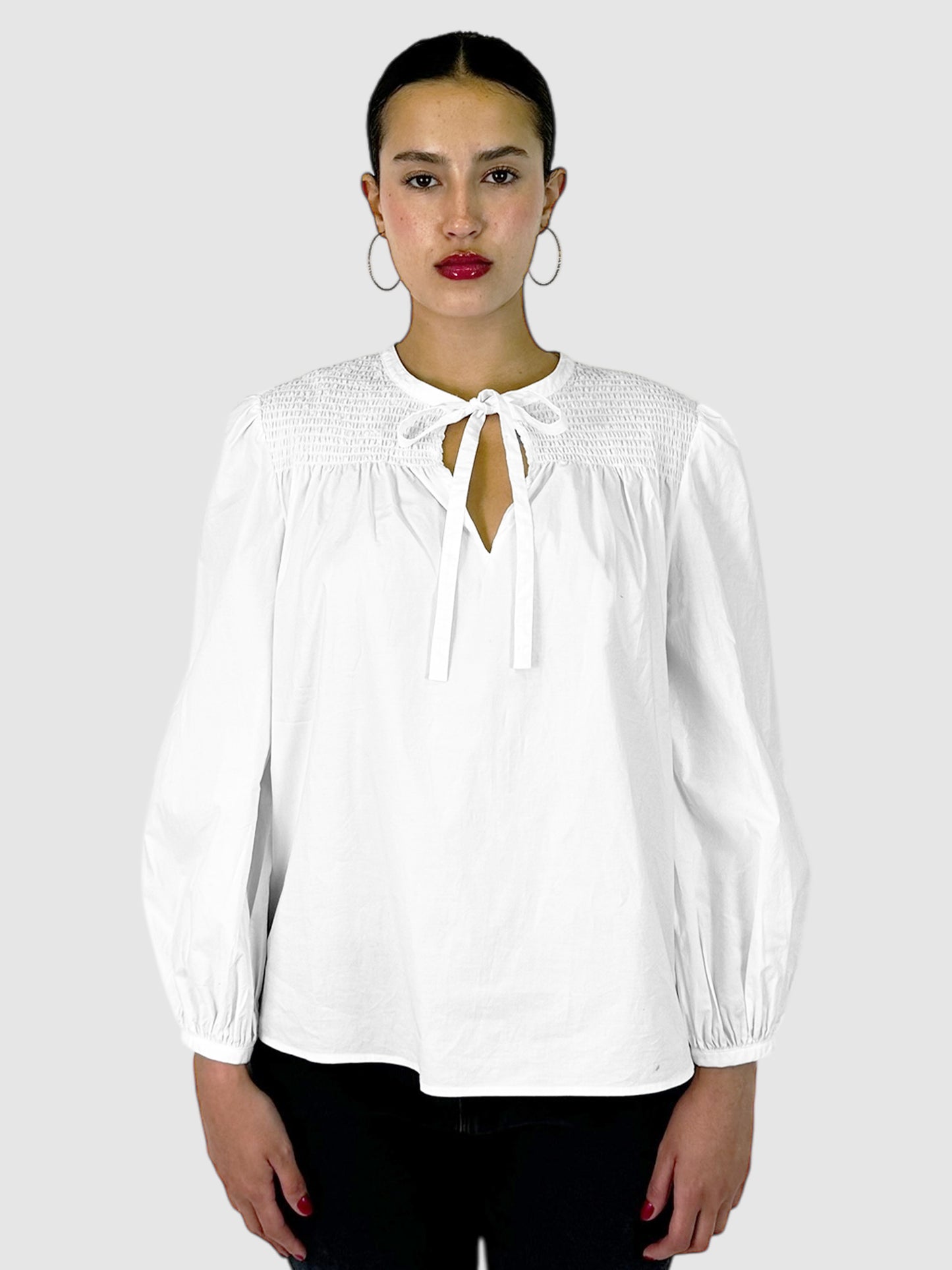 Austin Smocked Long Sleeve Blouse - Size 10