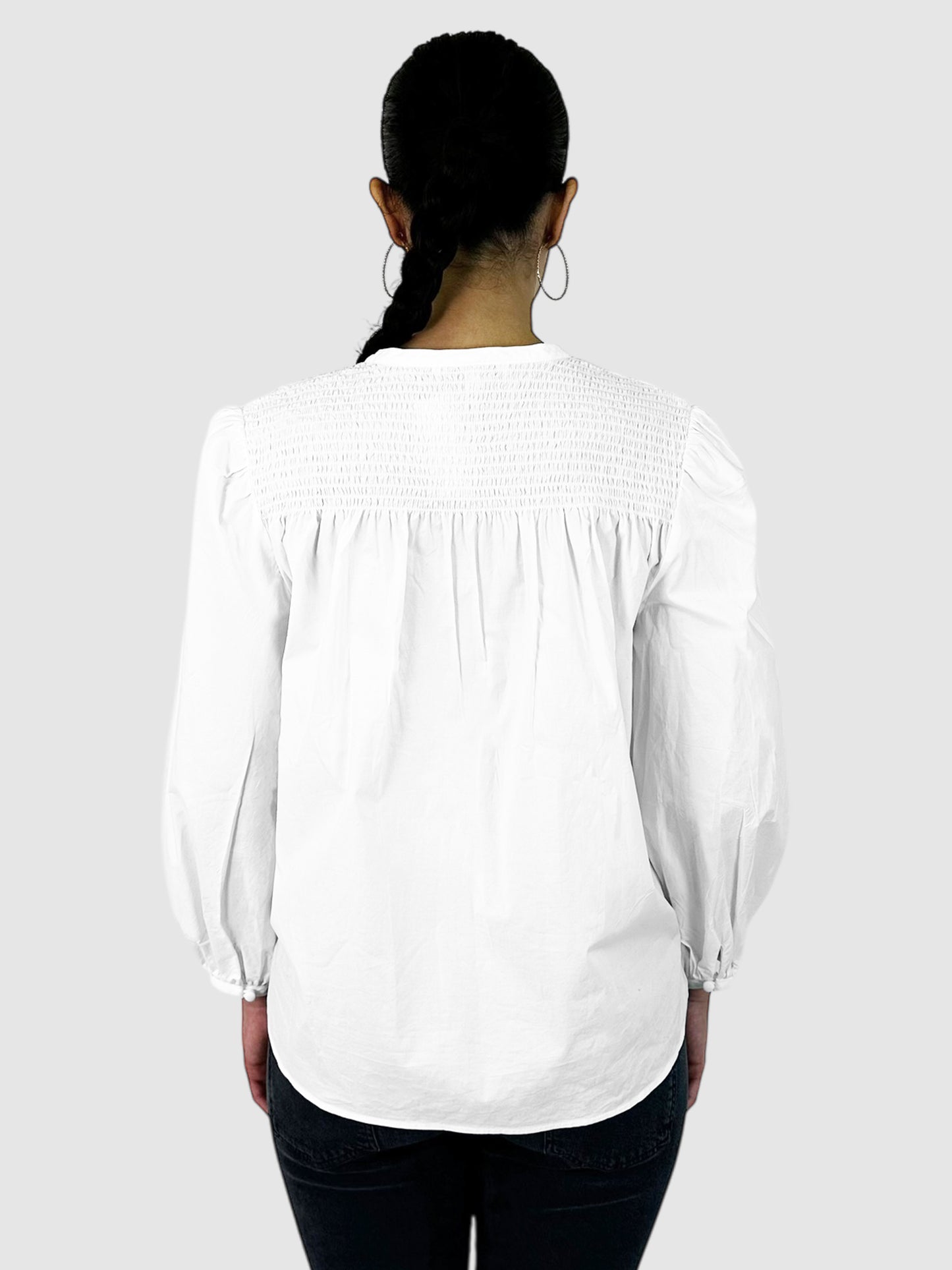 Austin Smocked Long Sleeve Blouse - Size 10
