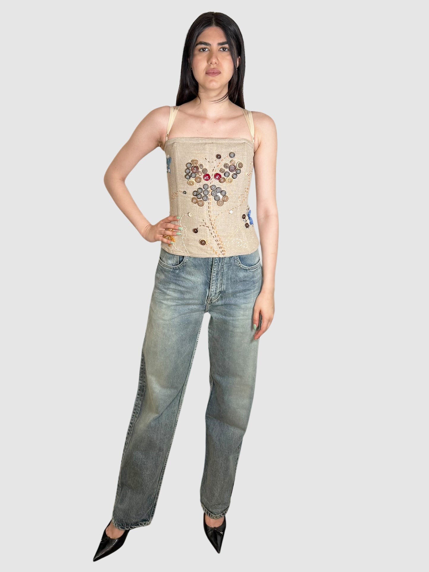 Linen Corset Top
