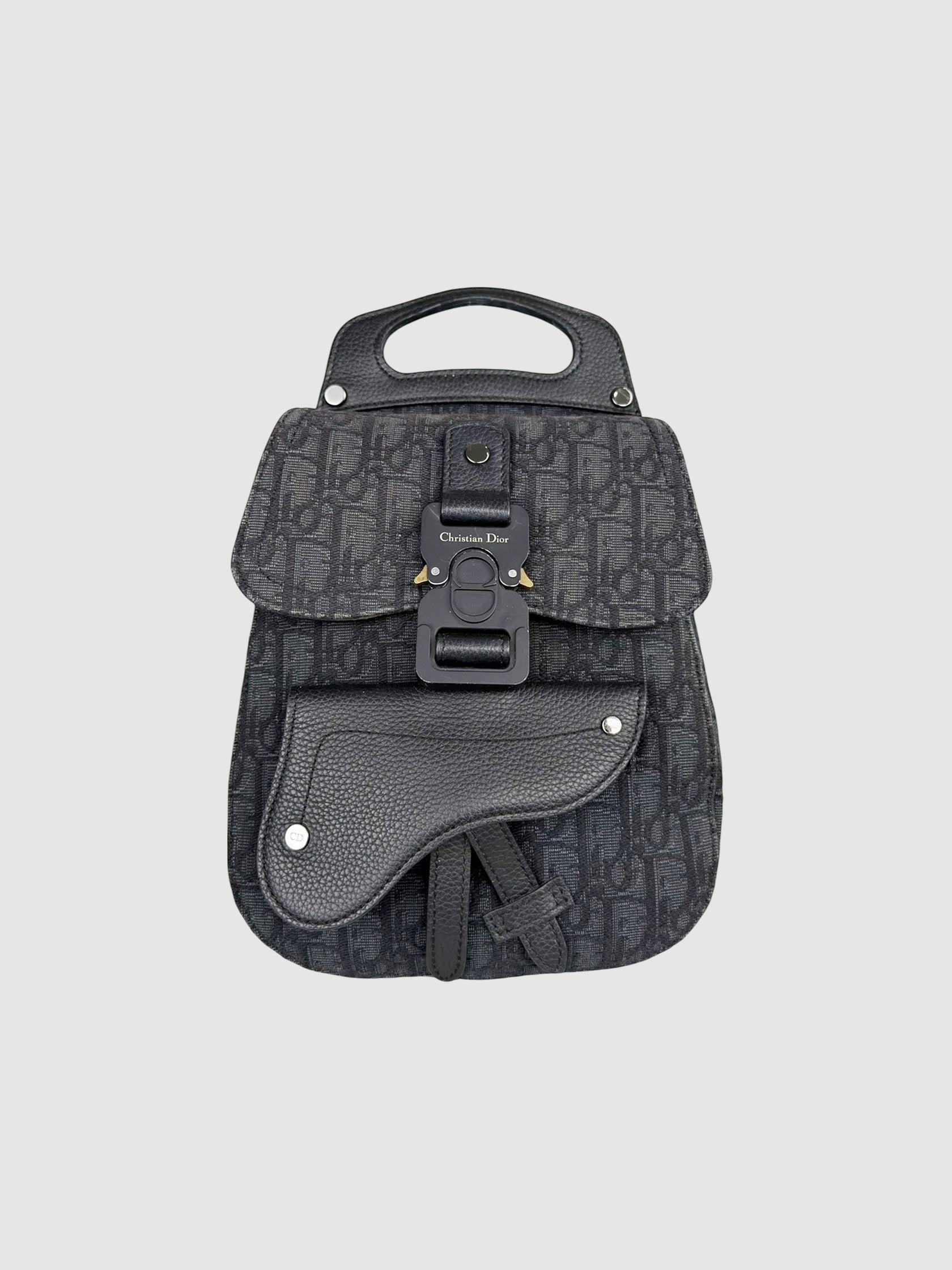 MINI DIOR OBLIQUE JACQUARD SADDLE BACKPACK - Christian DIOR