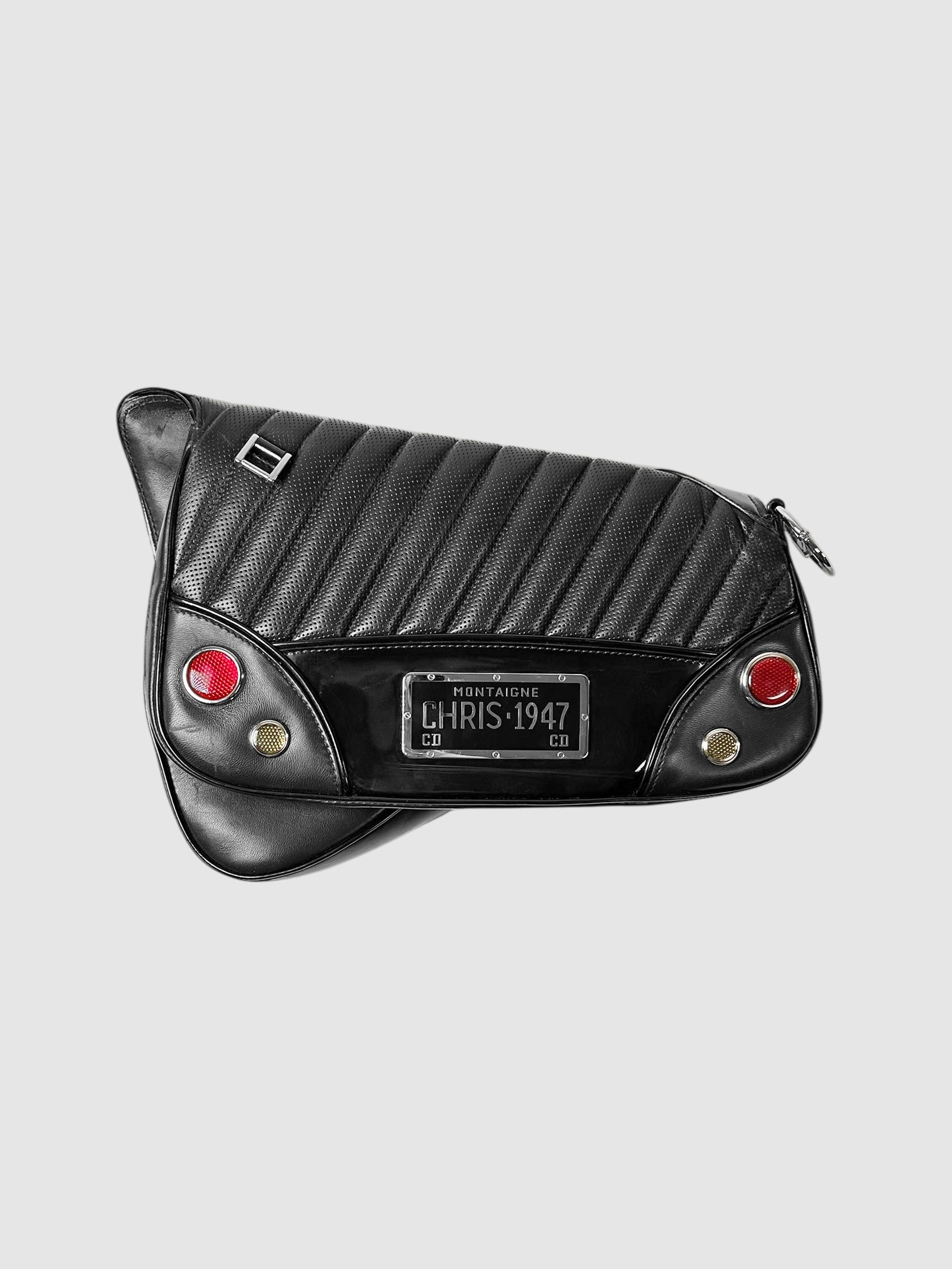 Christian Dior 2001 Black Leather Trailer Trash Cadillac Saddle Bag John Galliano Designer Resale Consignment Toronto VSP Vespucci
