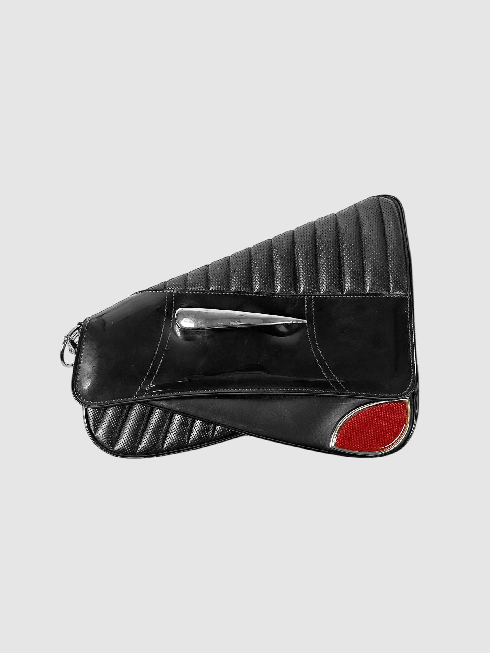 Christian Dior 2001 Black Leather Trailer Trash Cadillac Saddle Bag John Galliano Designer Resale Consignment Toronto VSP Vespucci