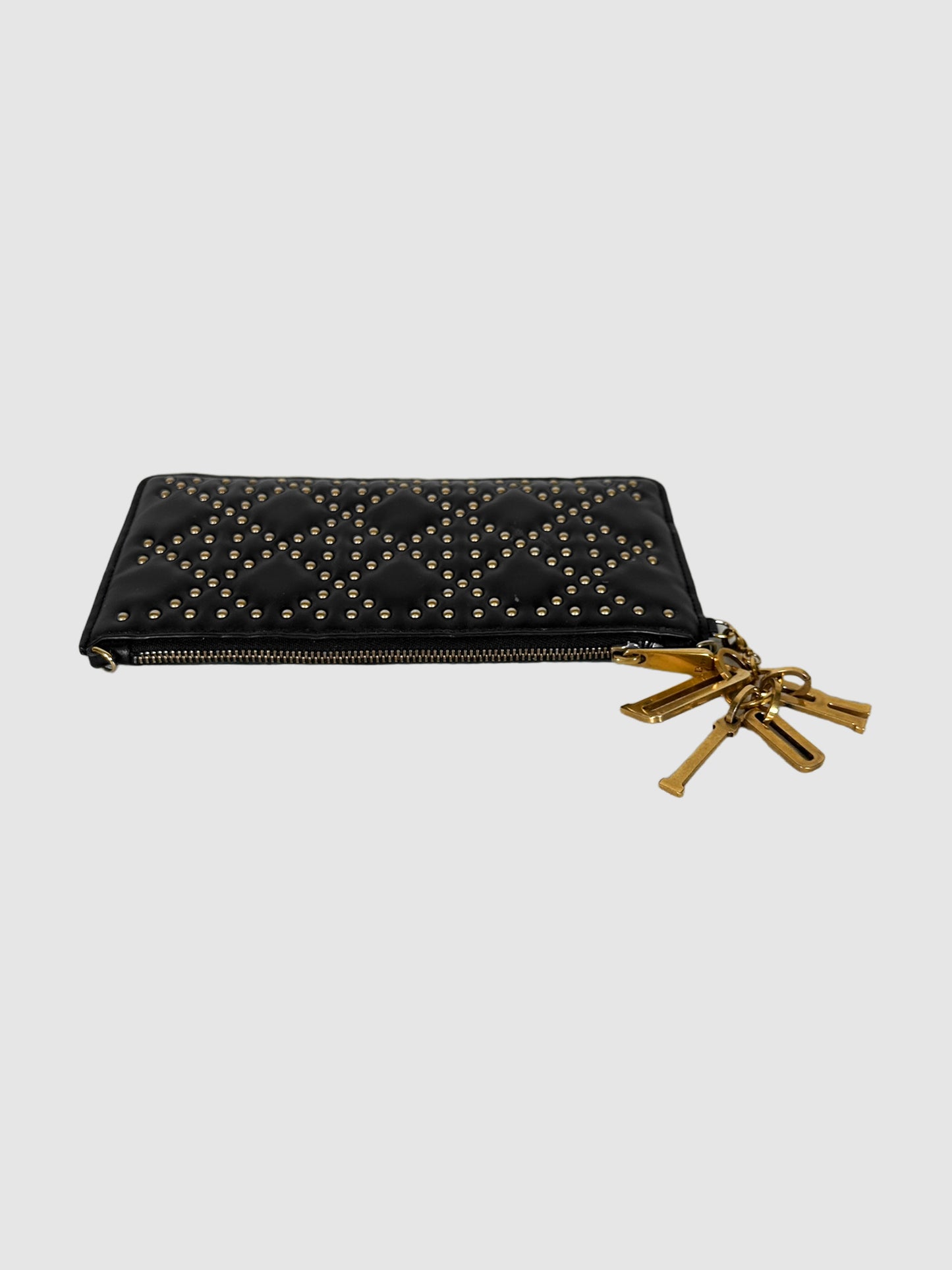 2017 Leather Studded Wallet on Chain