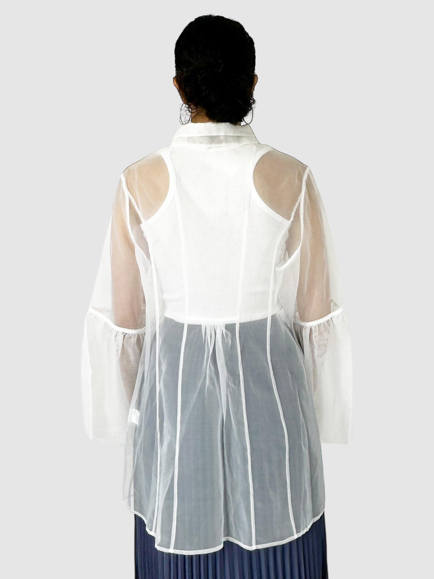 Sheer Button-Up Top - Size XL