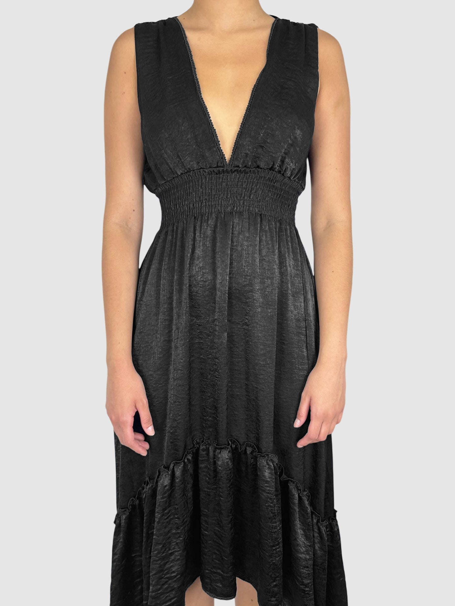 V-Neck Midi Dress
