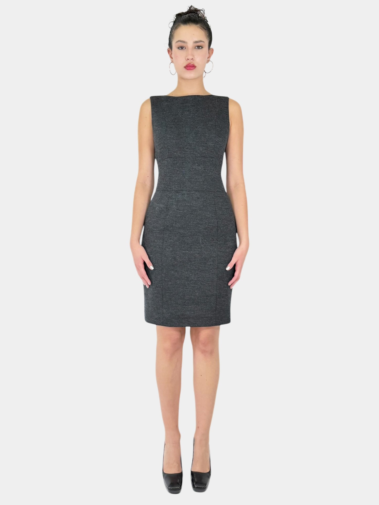 Boatneck Wool Dress - Size 42