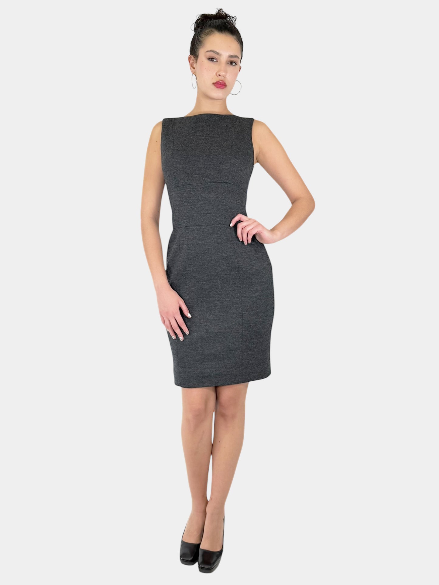 Boatneck Wool Dress - Size 42