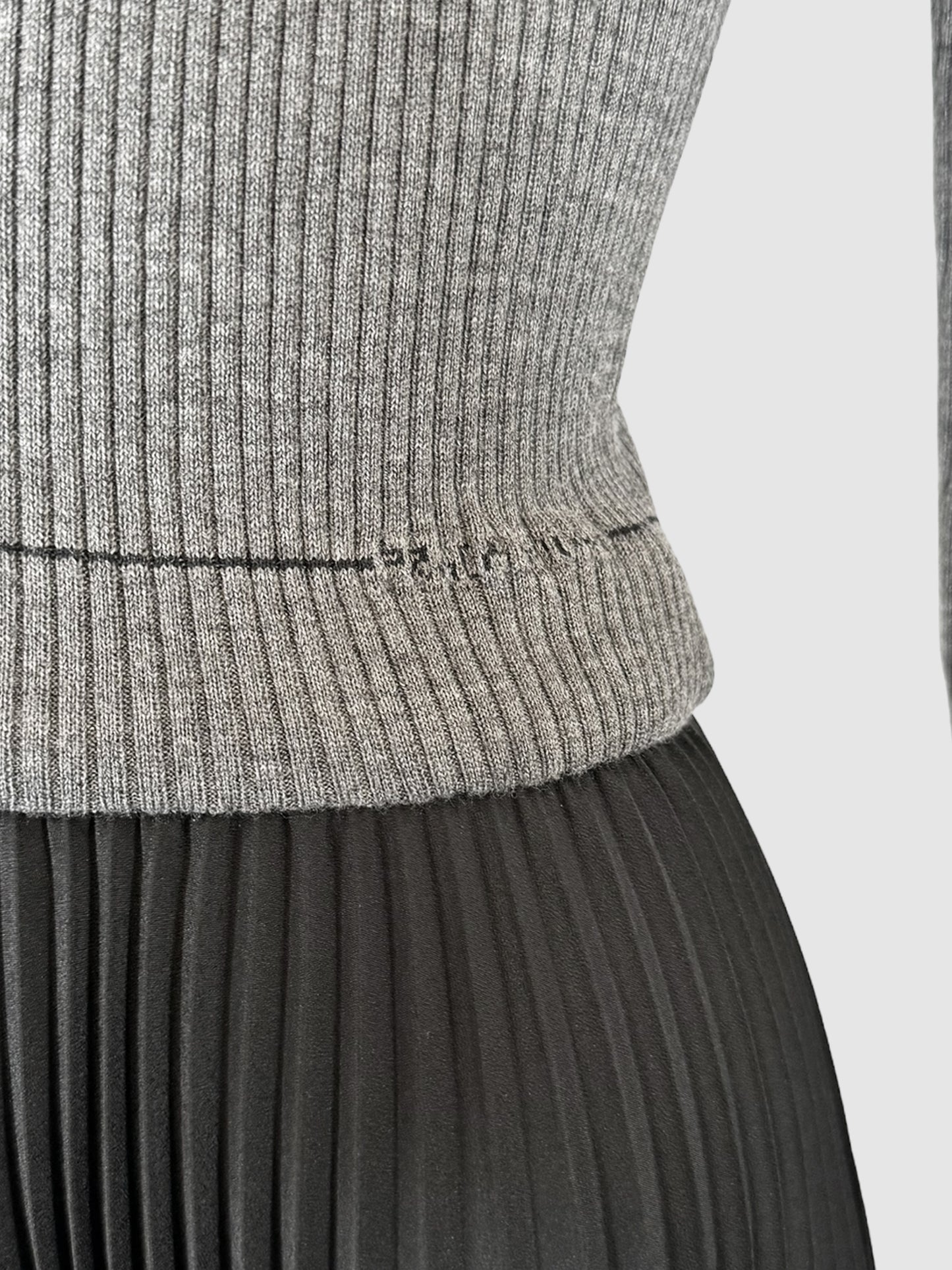 Two-Tone Pleated Dress - Size 42